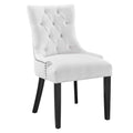 Regent Tufted Fabric Dining Chair, White