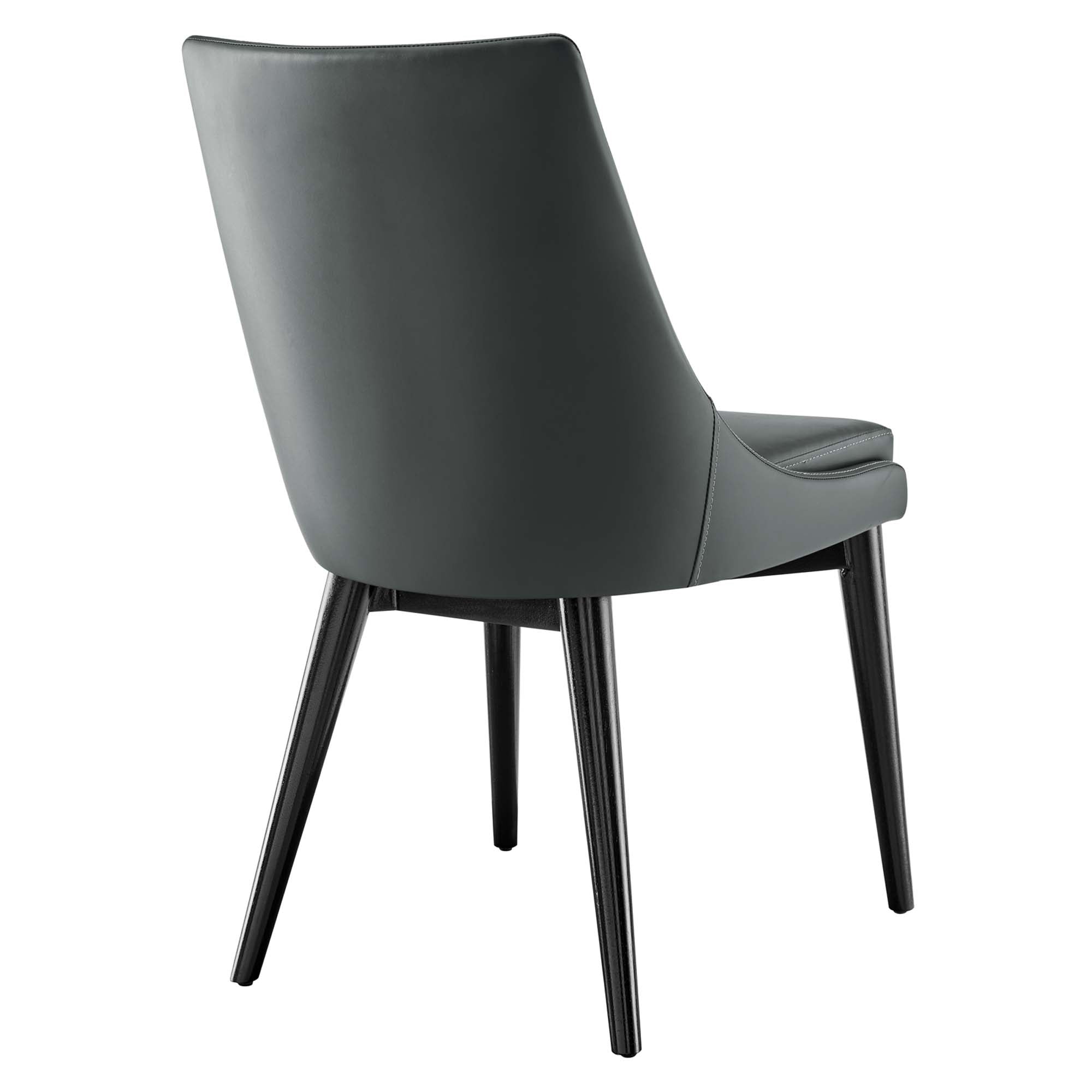 Viscount Vegan Leather Dining Chair, Gray