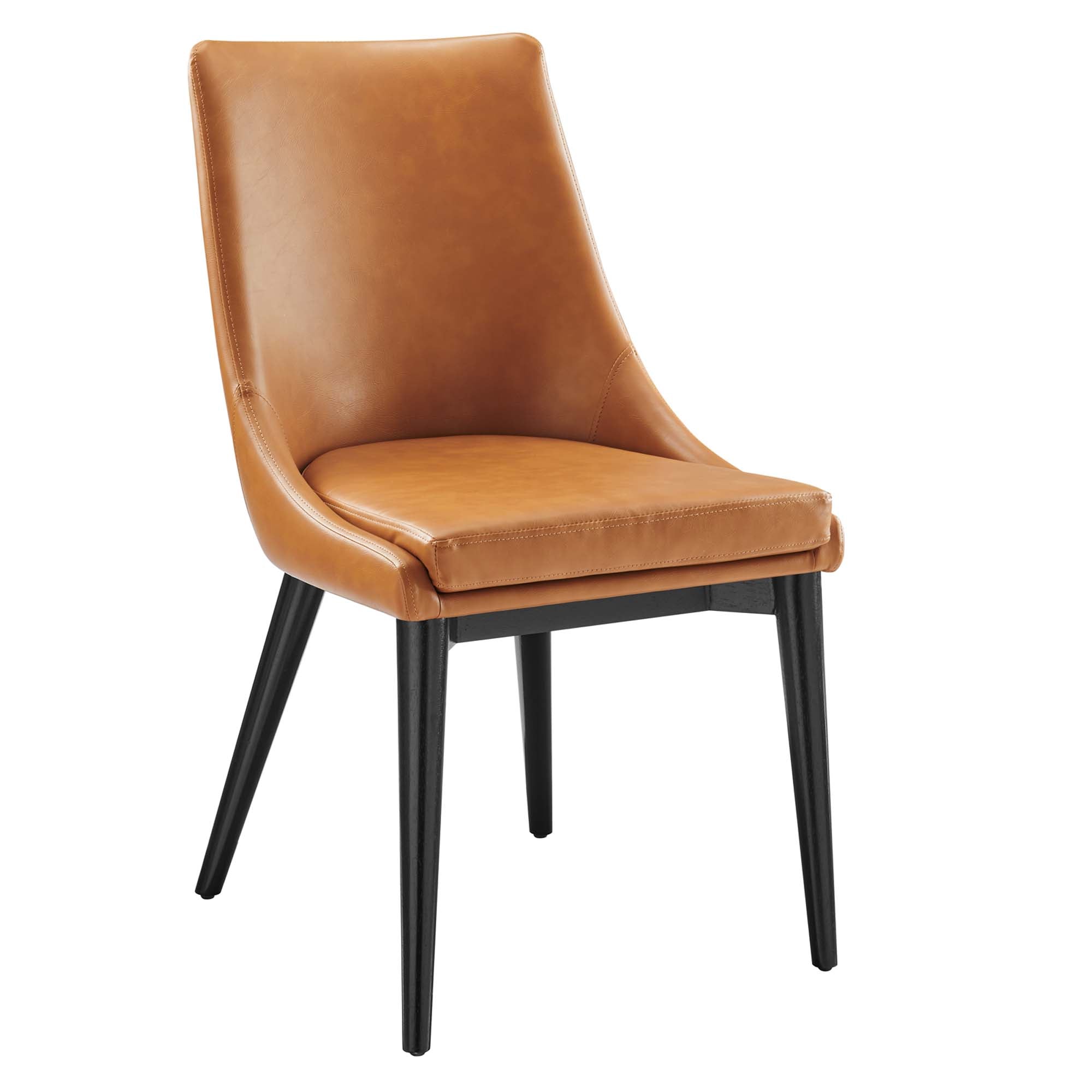 Viscount Vegan Leather Dining Chair, Tan