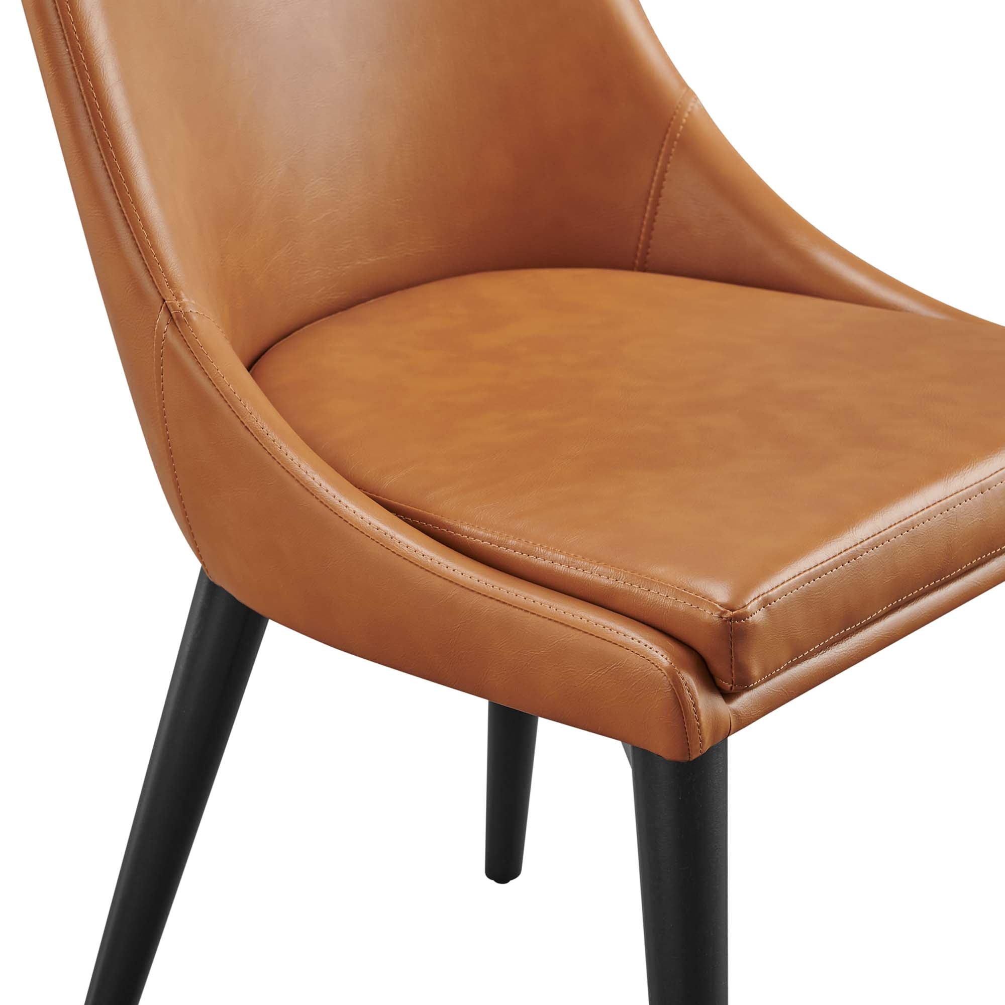 Viscount Vegan Leather Dining Chair, Tan