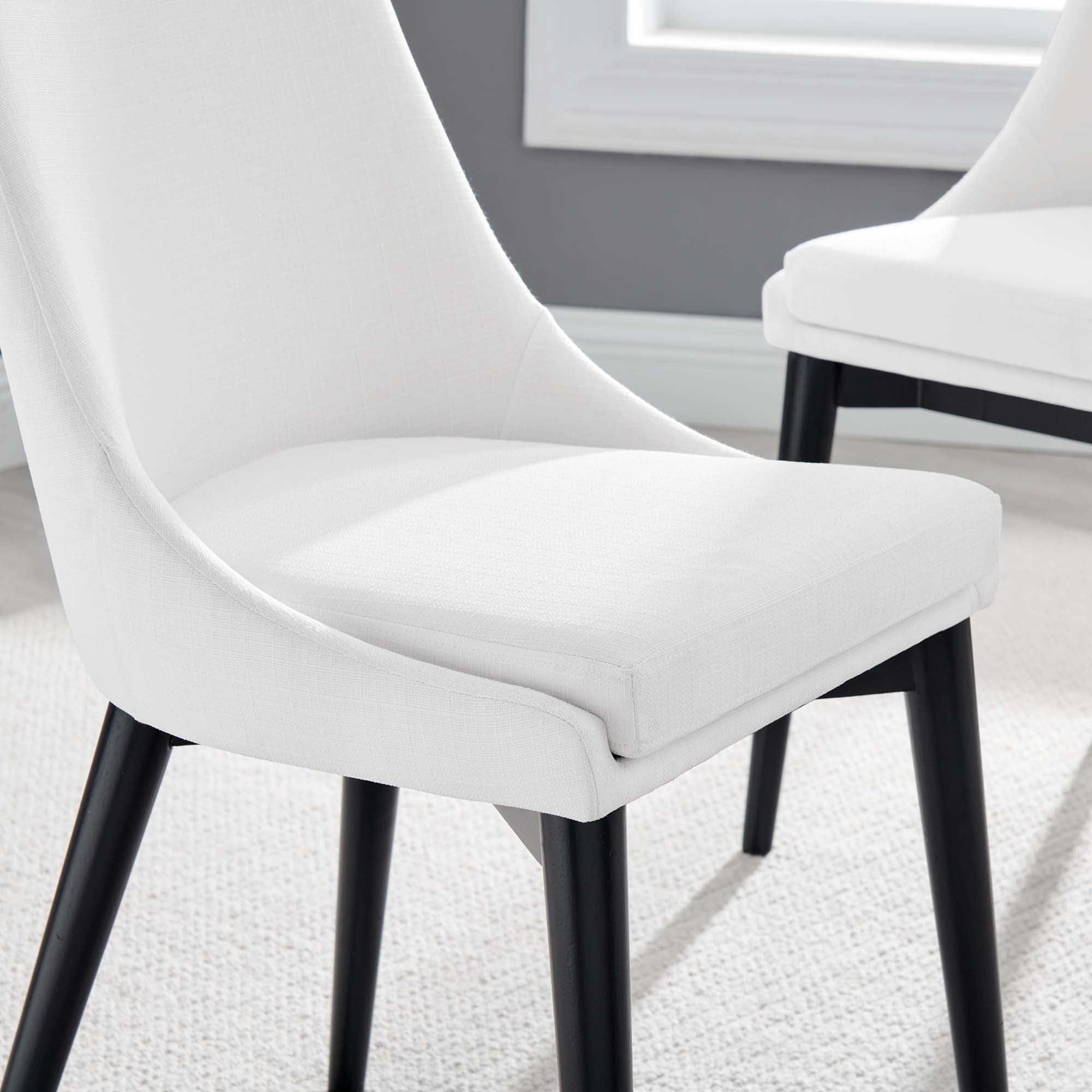 Viscount Fabric Dining Chair, White