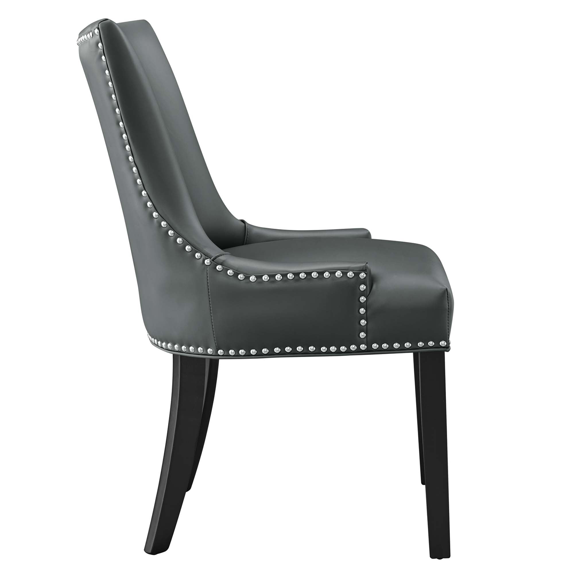 Marquis Vegan Leather Dining Chair, Gray