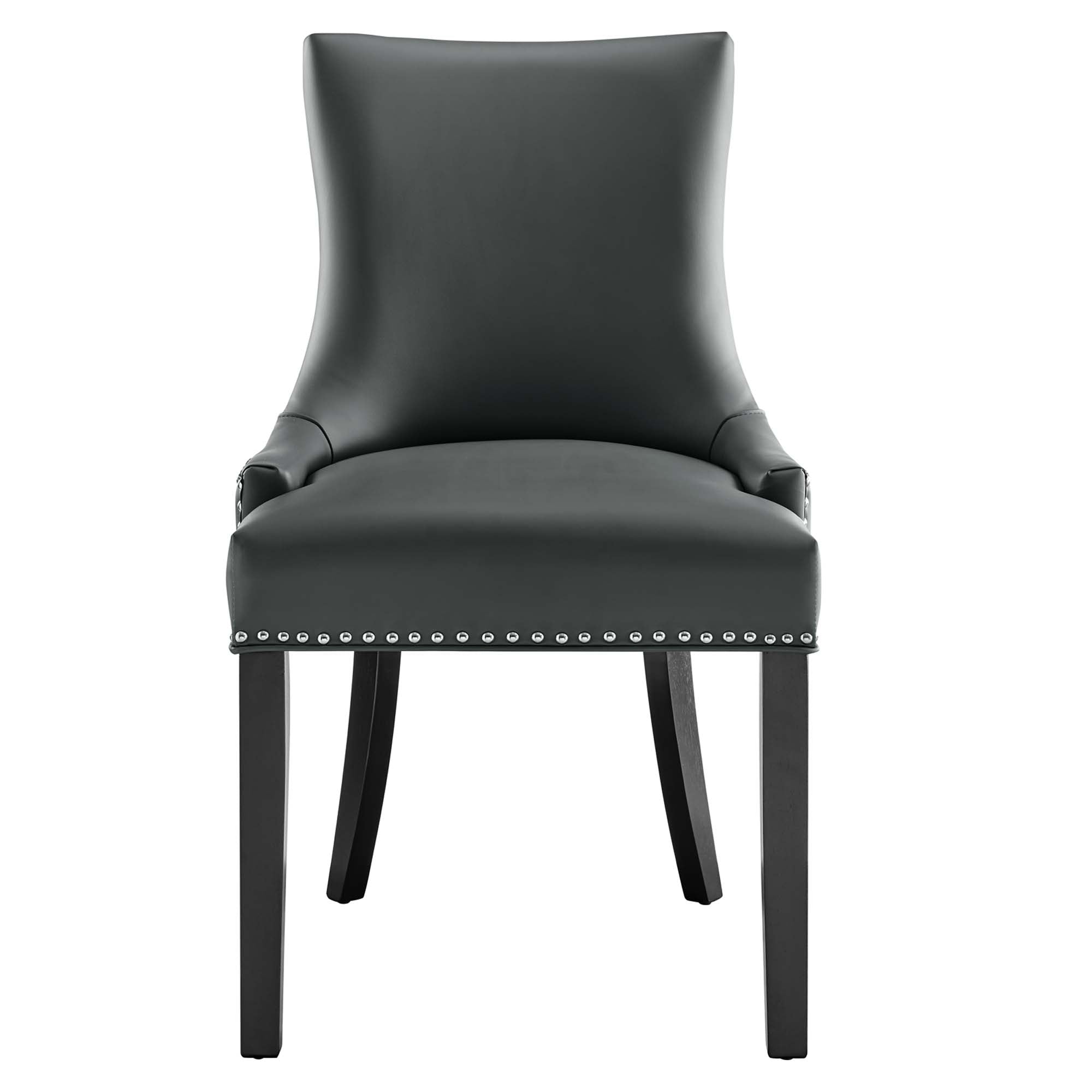 Marquis Vegan Leather Dining Chair, Gray