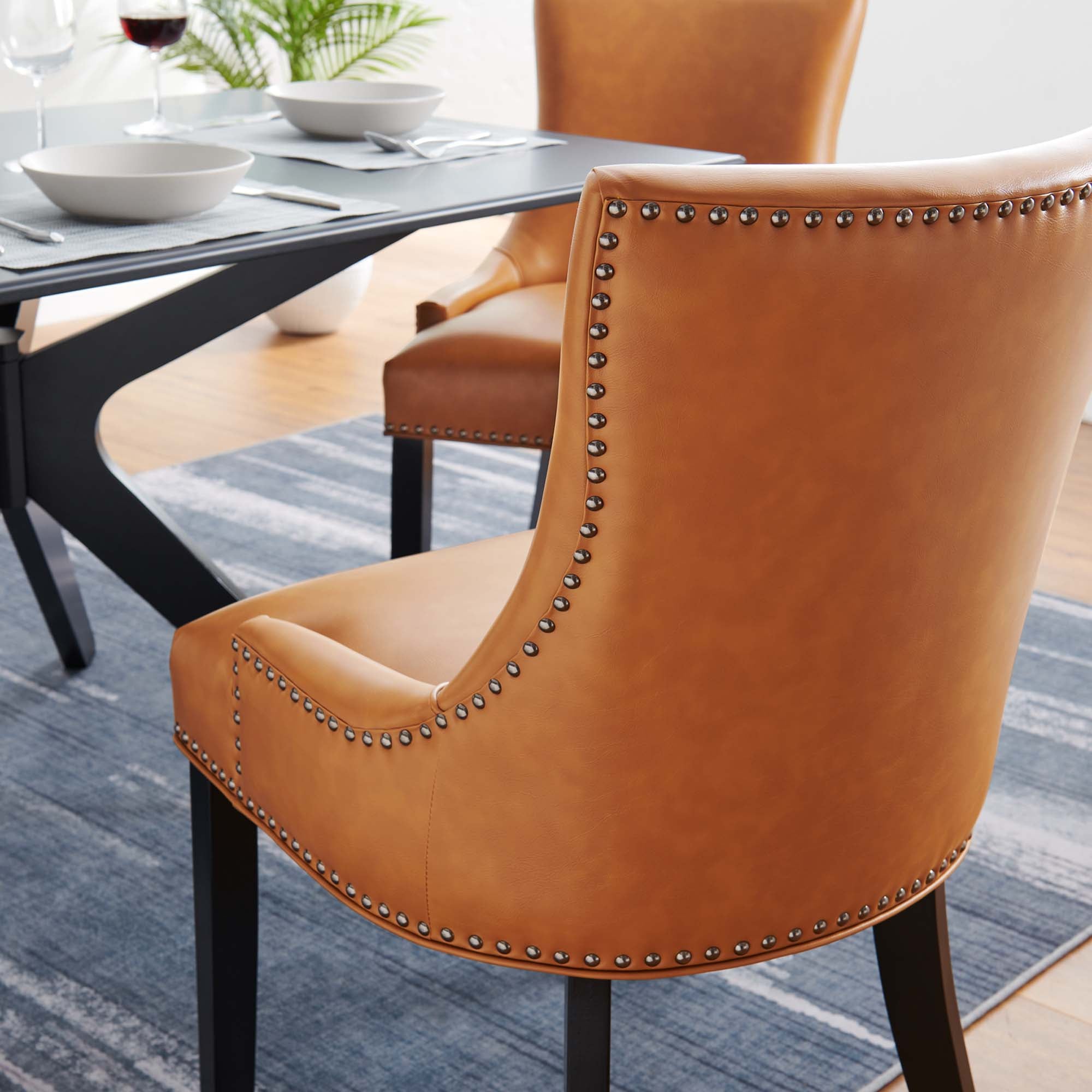Marquis Vegan Leather Dining Chair, Tan