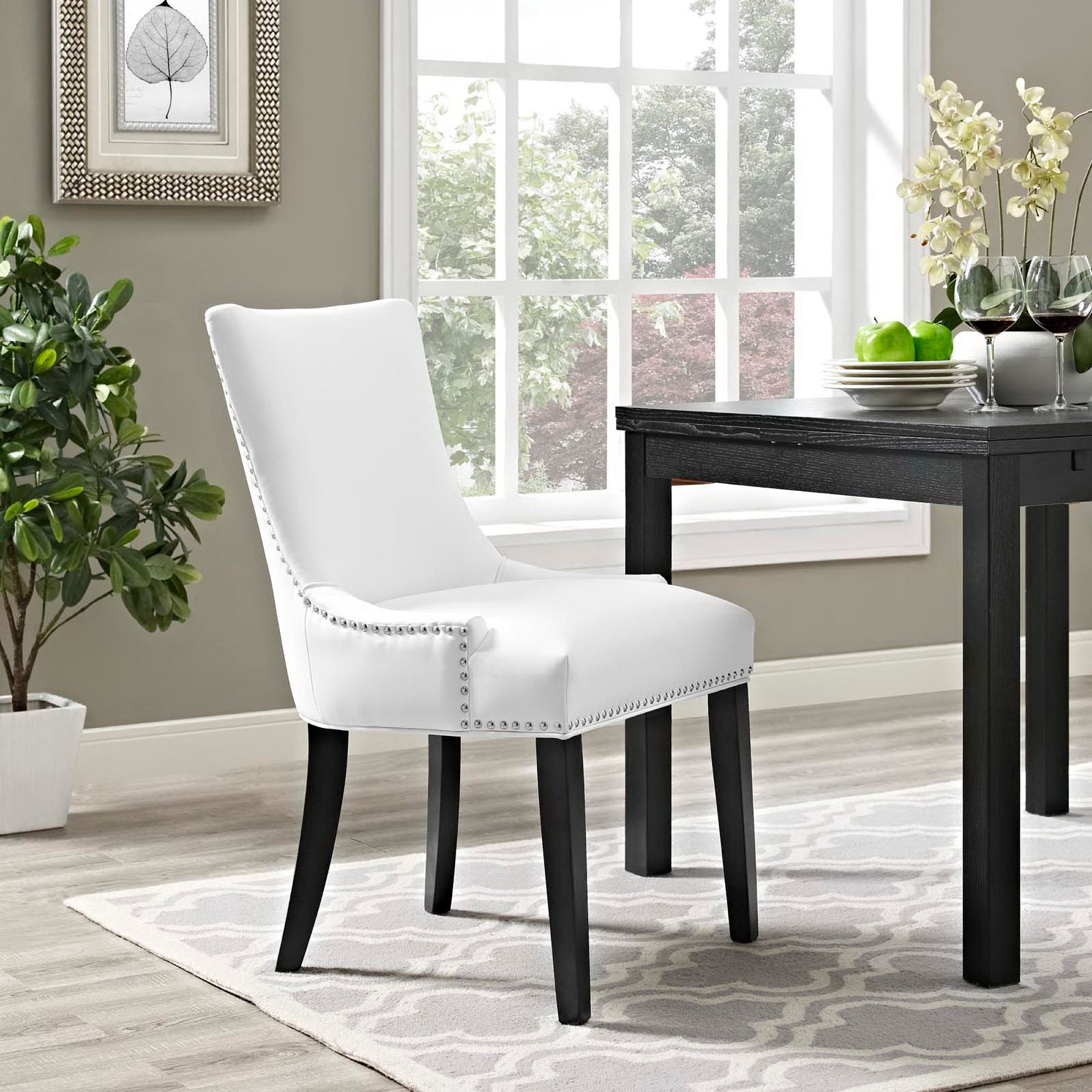 Marquis Vegan Leather Dining Chair, White