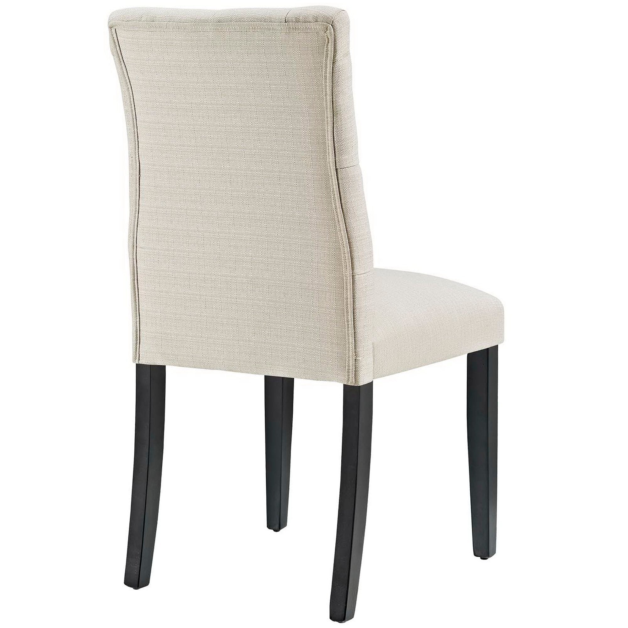 Duchess Button Tufted Fabric Dining Chair, Beige