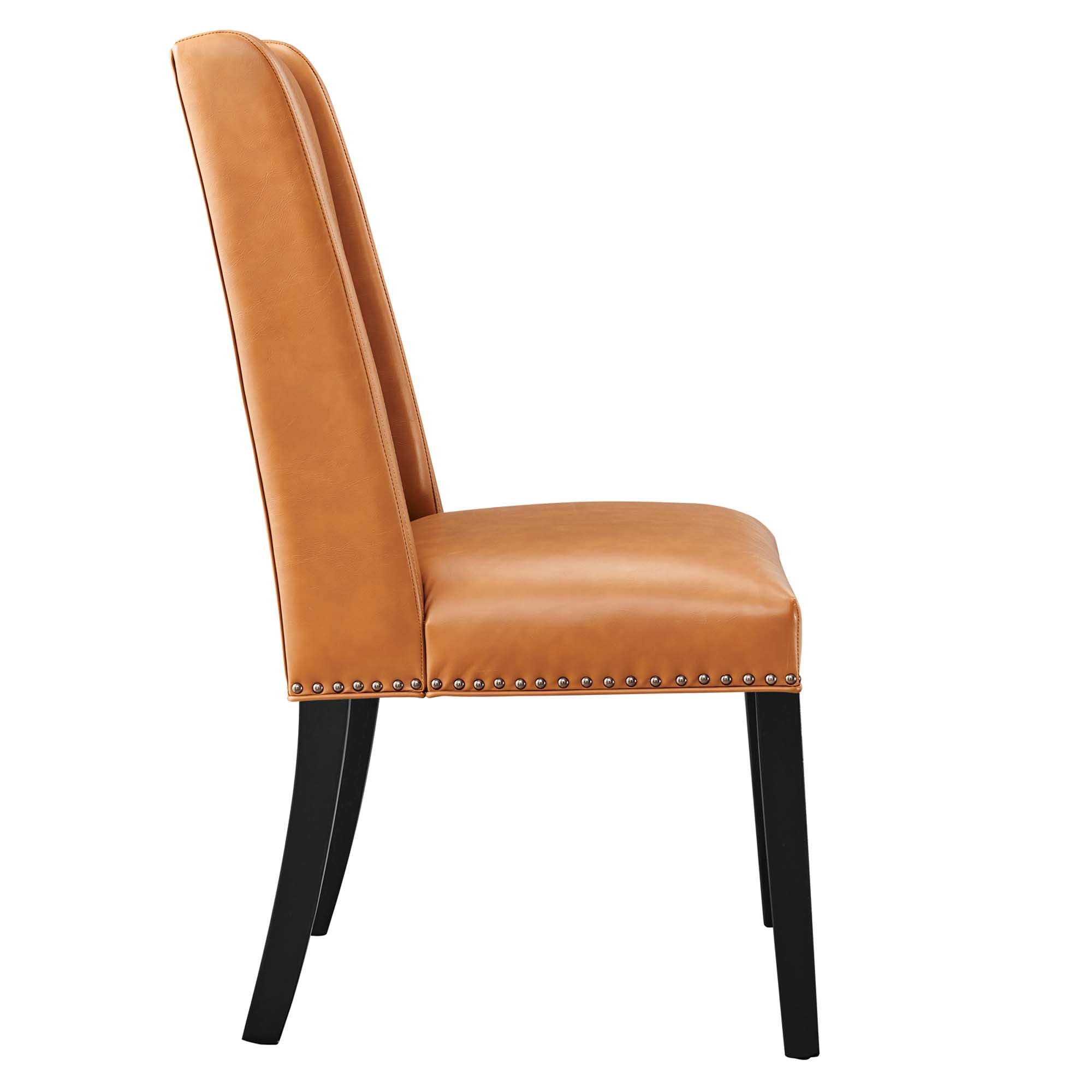 Baron Vegan Leather Dining Chair, Tan