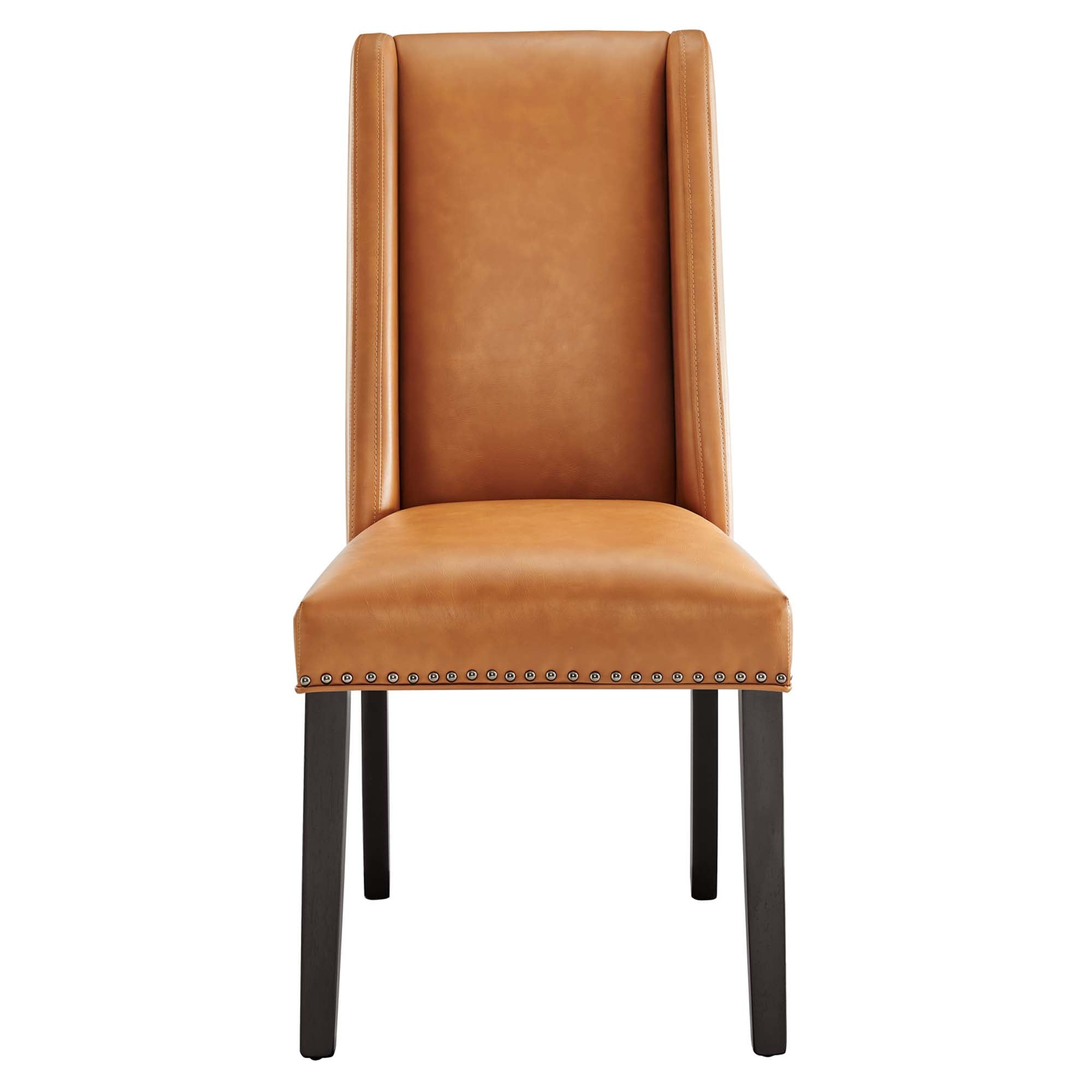 Baron Vegan Leather Dining Chair, Tan