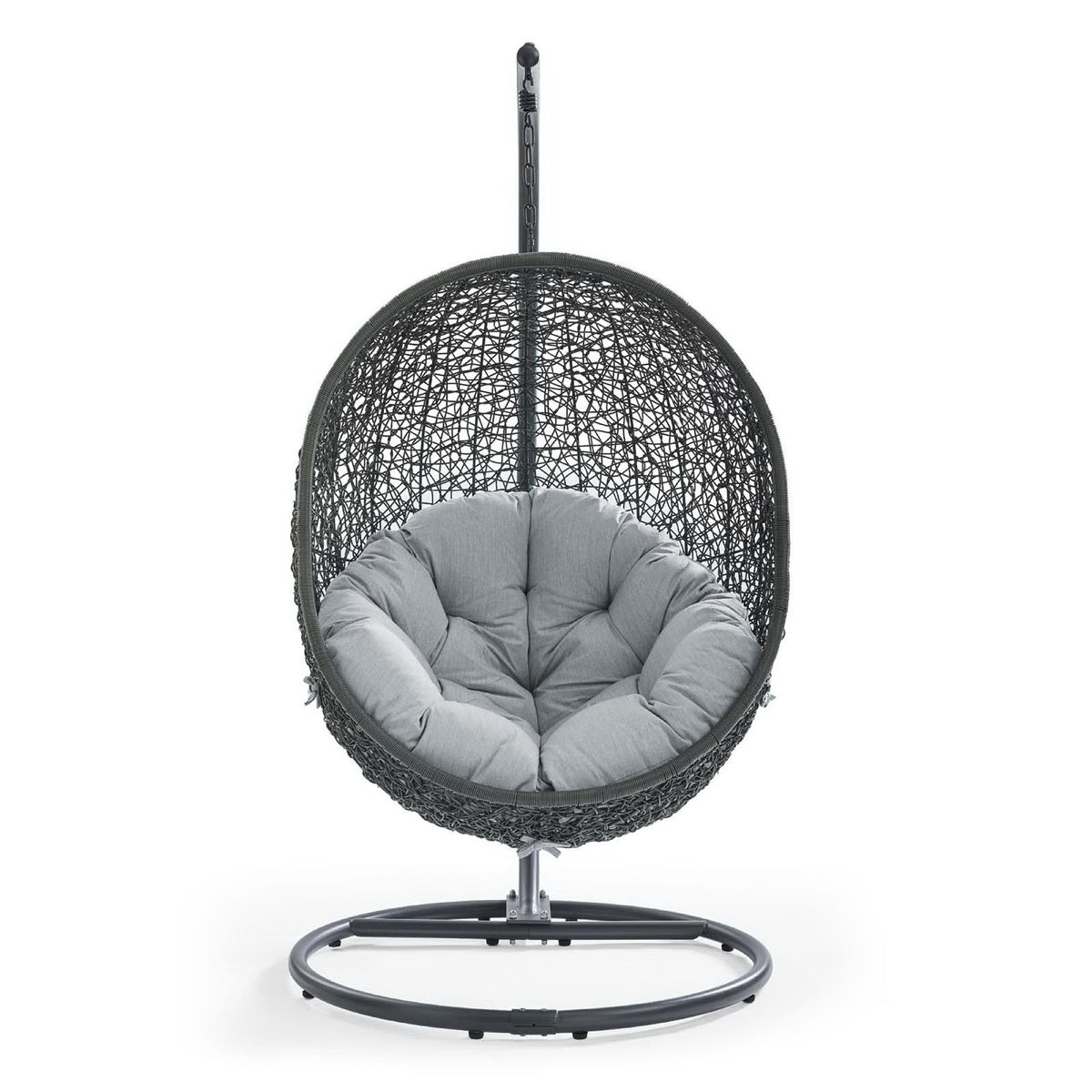 Hide Outdoor Patio Swing Chair With Stand, Gray