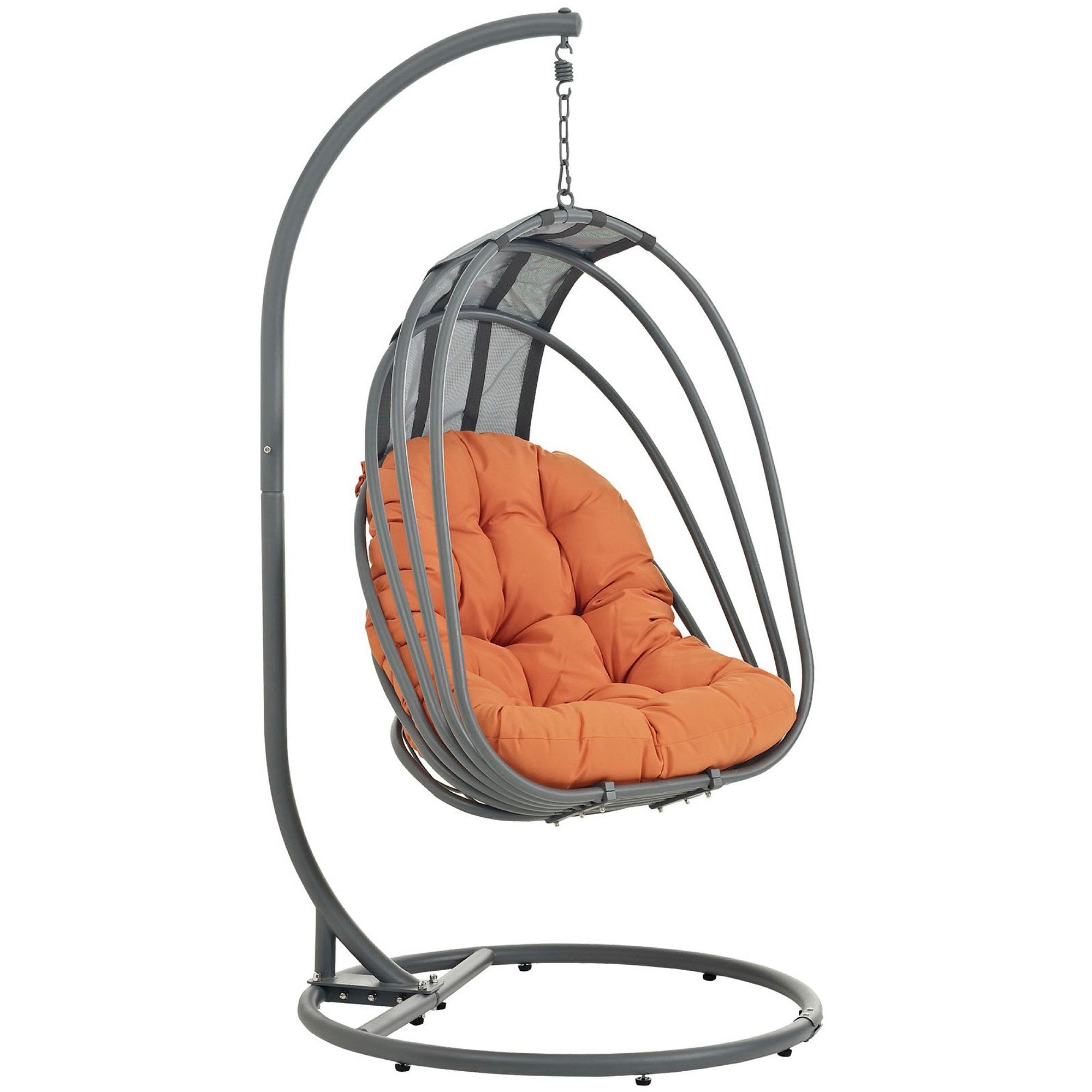 Whisk Outdoor Patio Swing Chair Without Stand, Orange