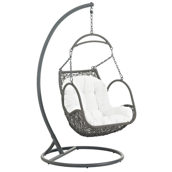 Arbor Outdoor Patio Wood Swing Chair, White