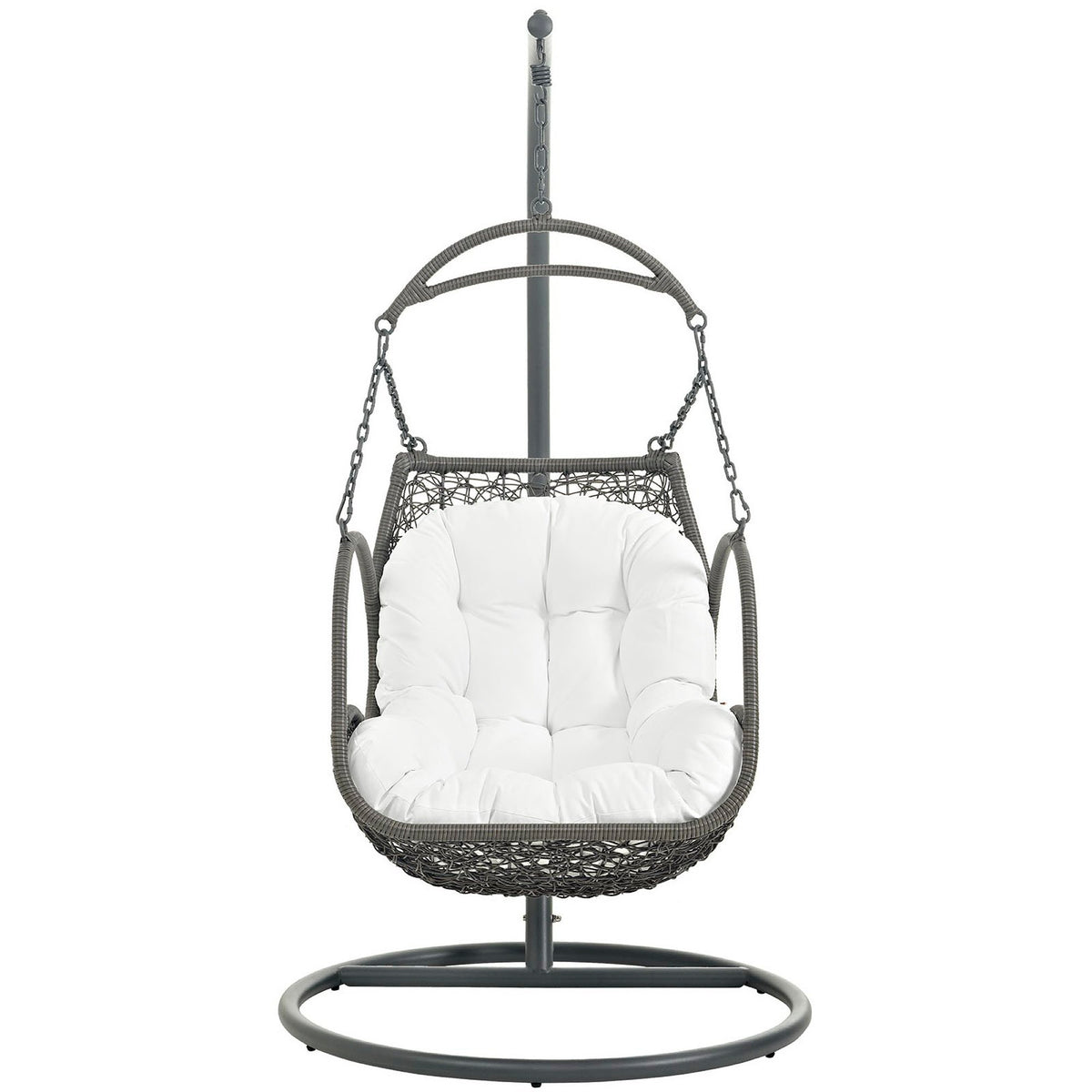 Arbor Outdoor Patio Wood Swing Chair, White