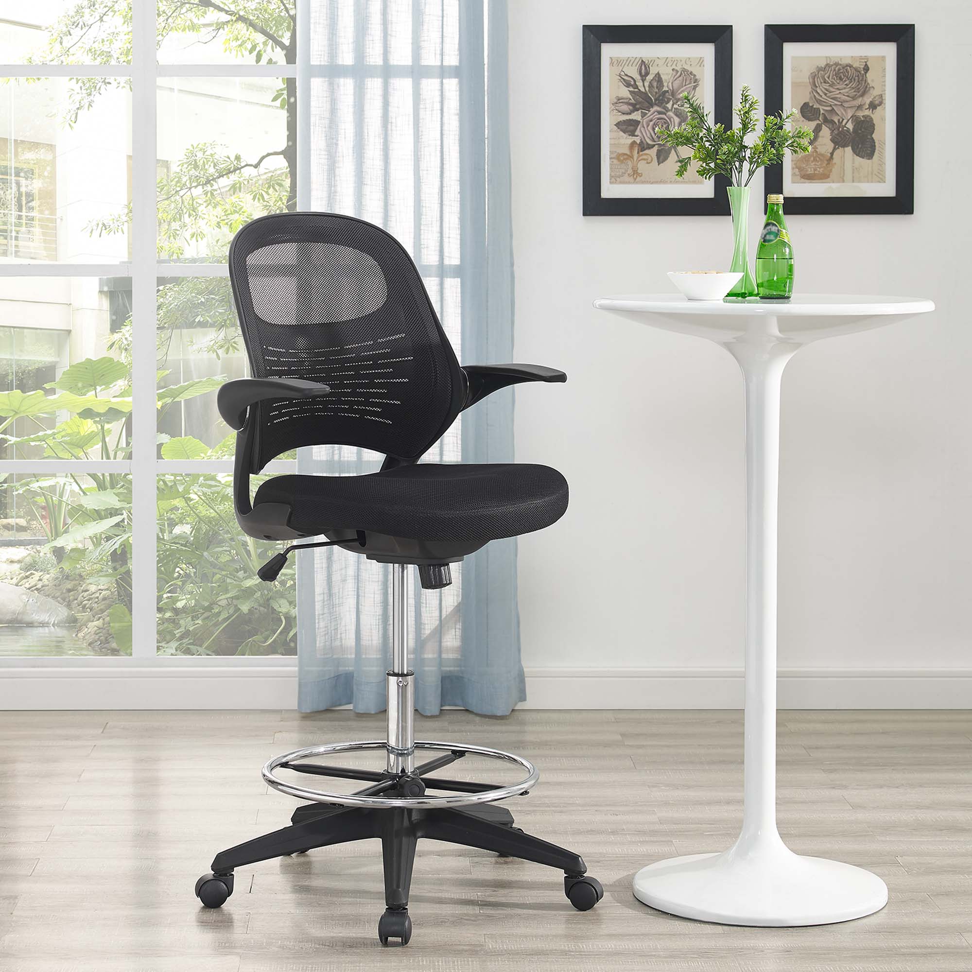 Stealth Drafting Chair, Black