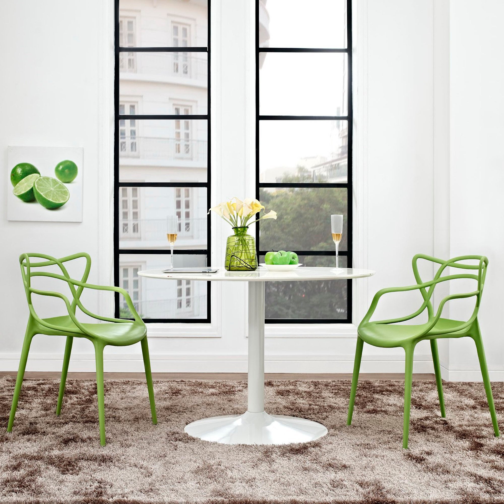 Entangled Dining Set Set of 2, Green