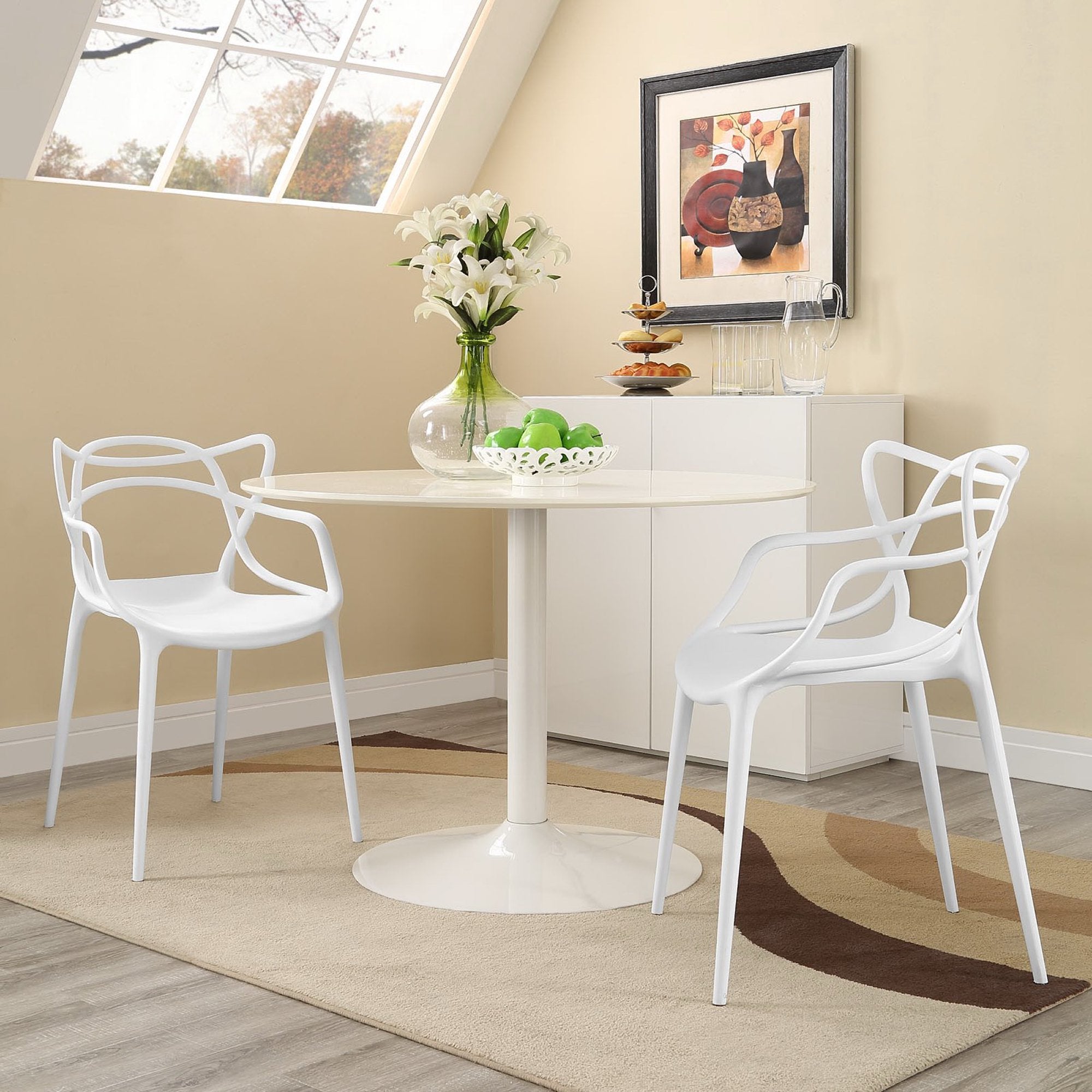 Entangled Dining Set Set of 2, White