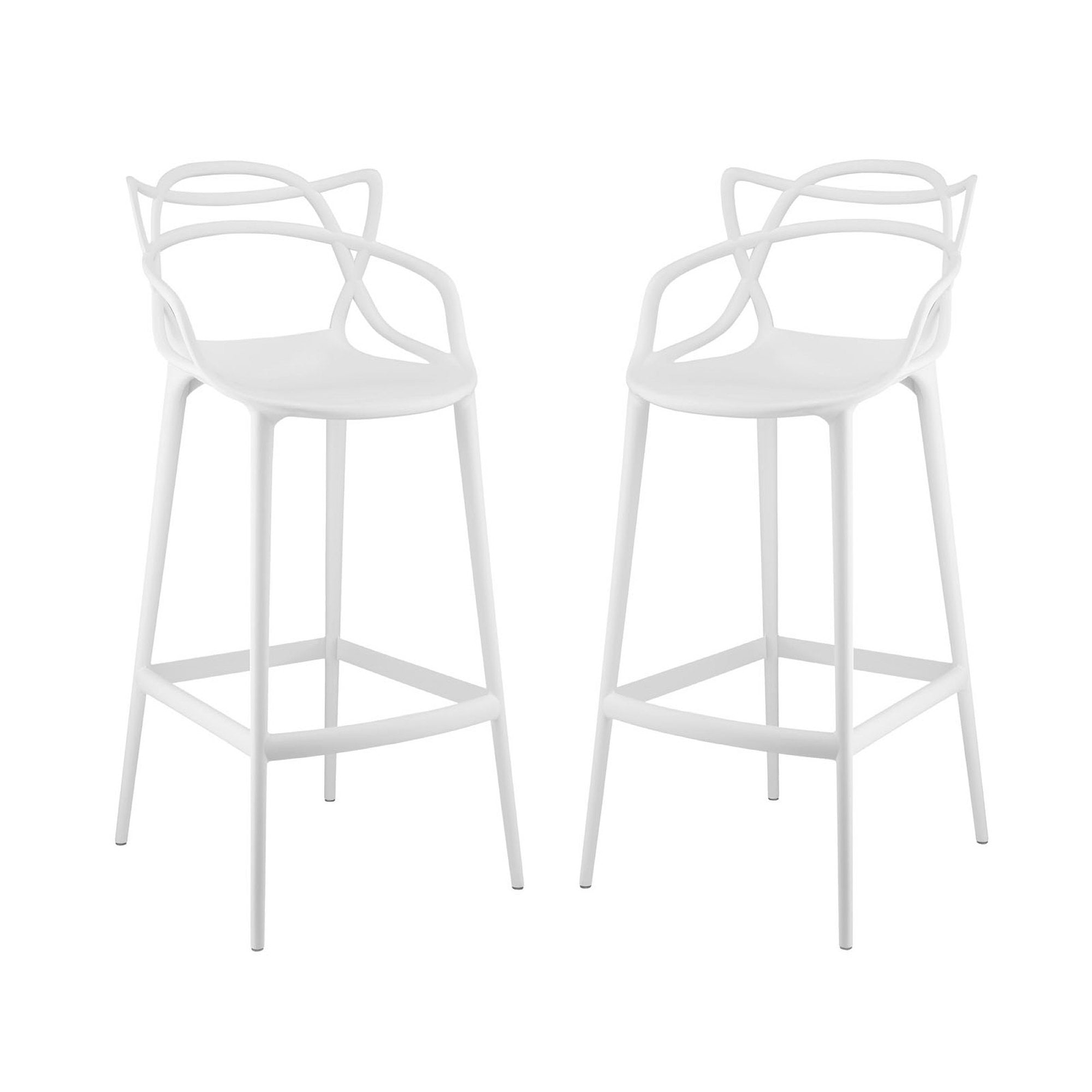 Entangled Bar Stool Set of 2, White