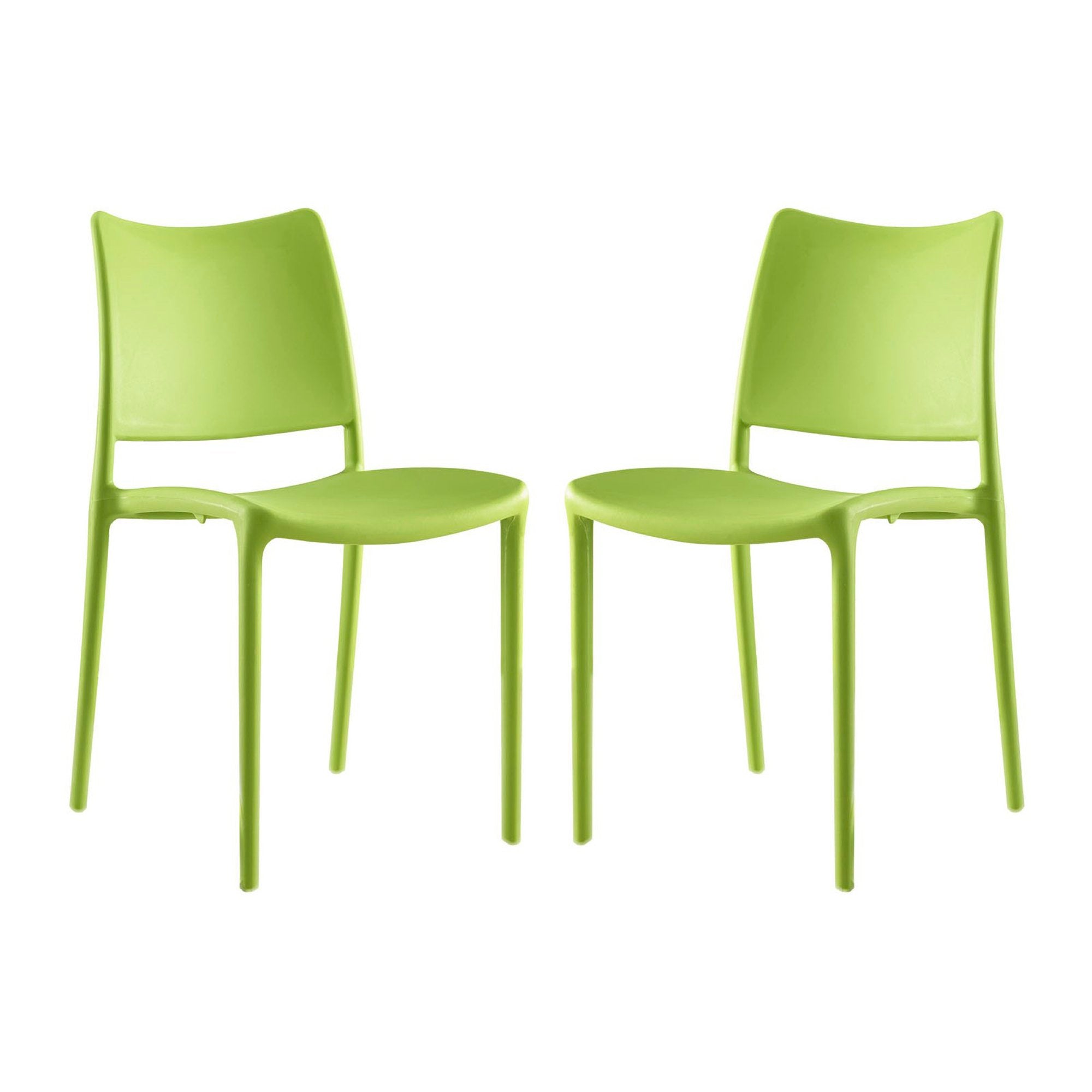 Hipster Dining Side Chair Set of 2, Green