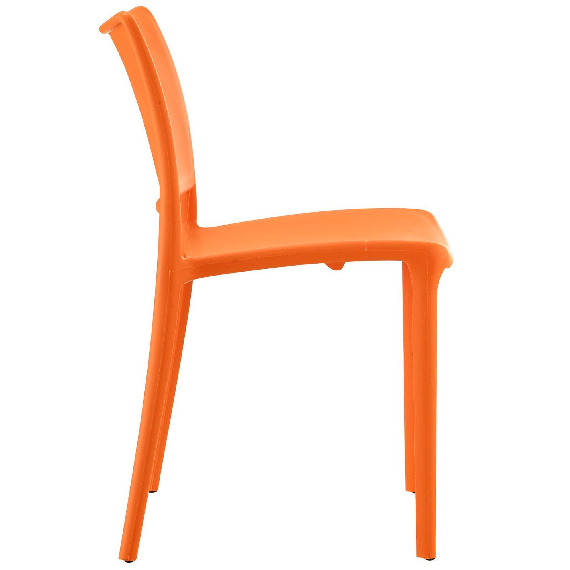 Hipster Dining Side Chair Set of 2, Orange