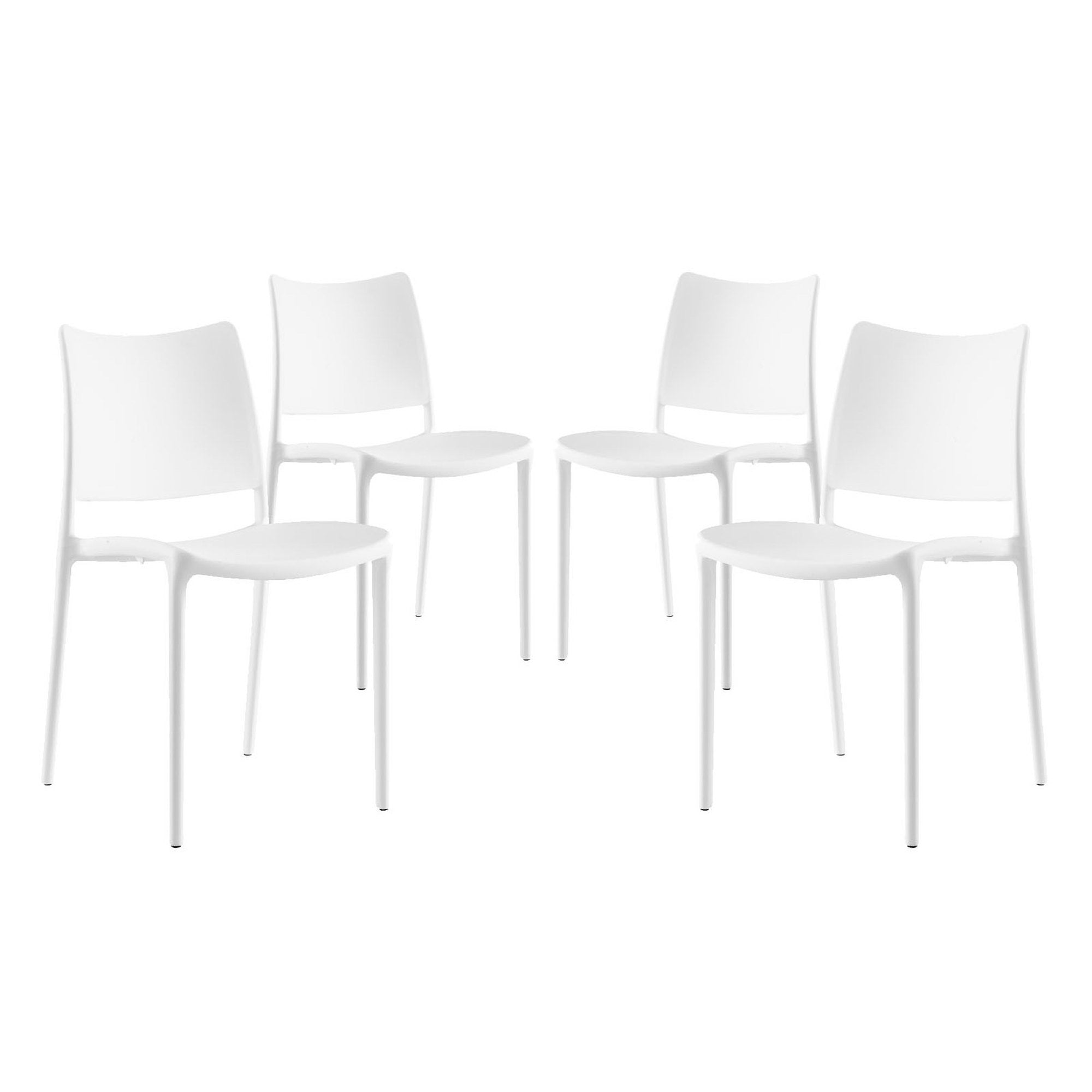 Hipster Dining Side Chair Set of 4, White