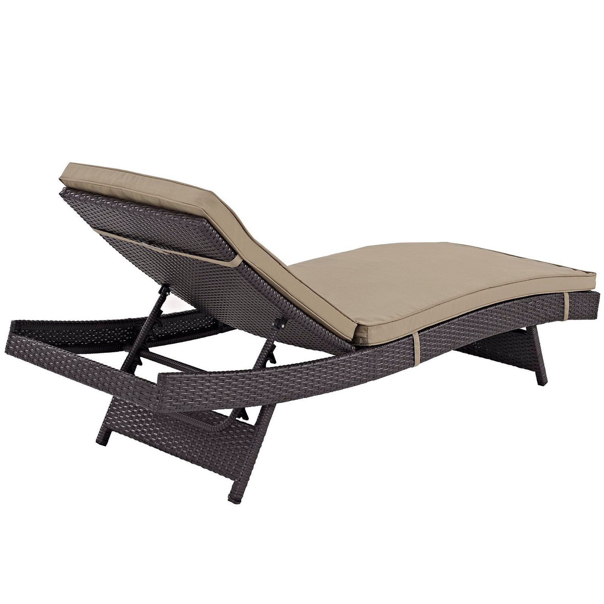 Convene Outdoor Patio Chaise Set of 6, Espresso Mocha