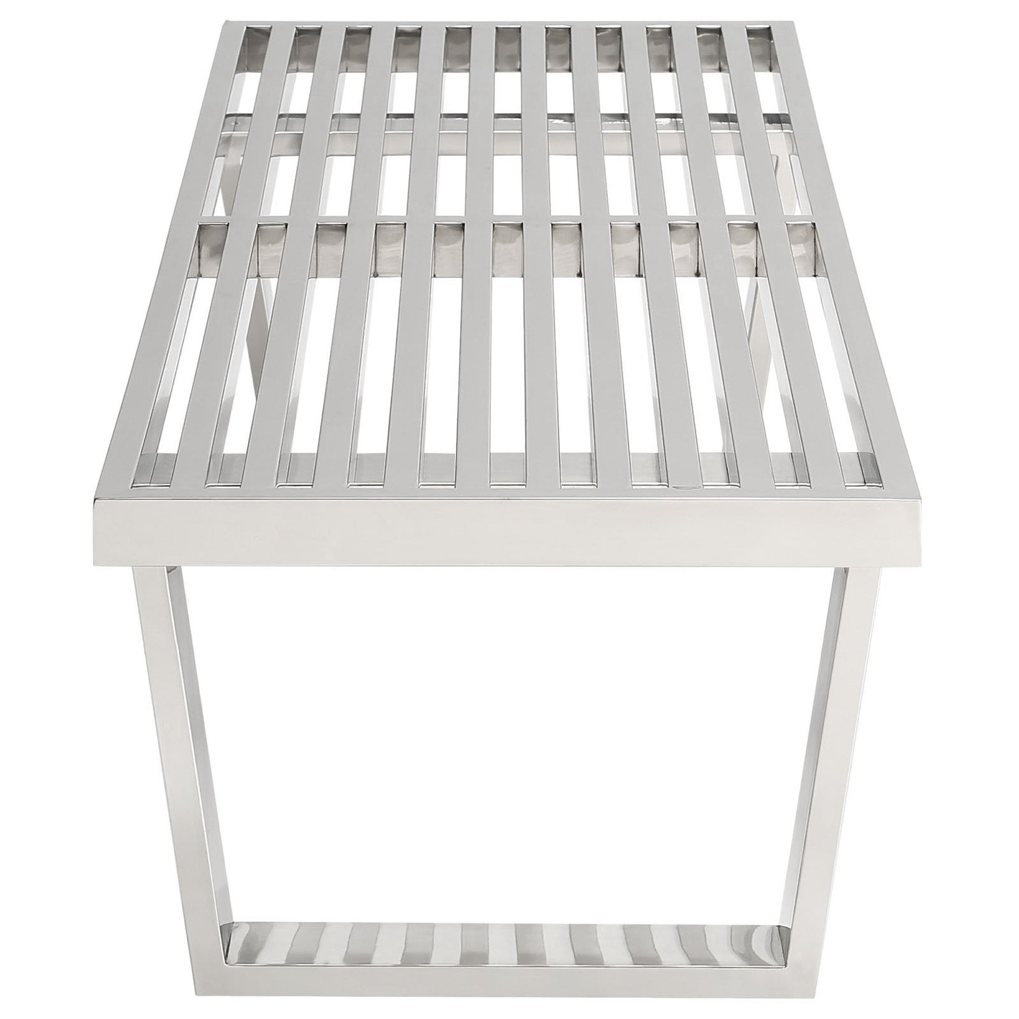 Sauna 4' Stainless Steel Bench, Silver