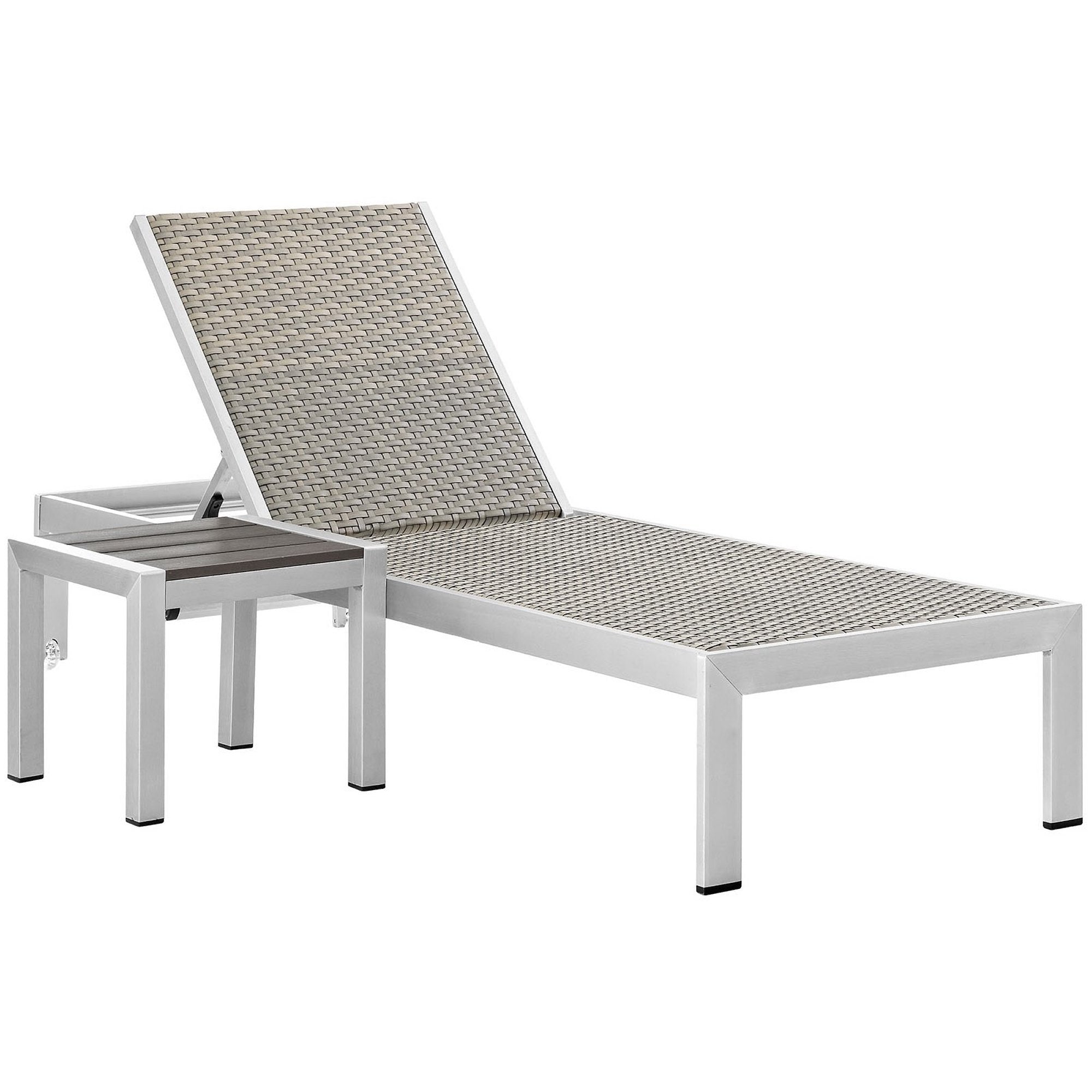 Shore 2 Piece Outdoor Patio Set, Silver Gray