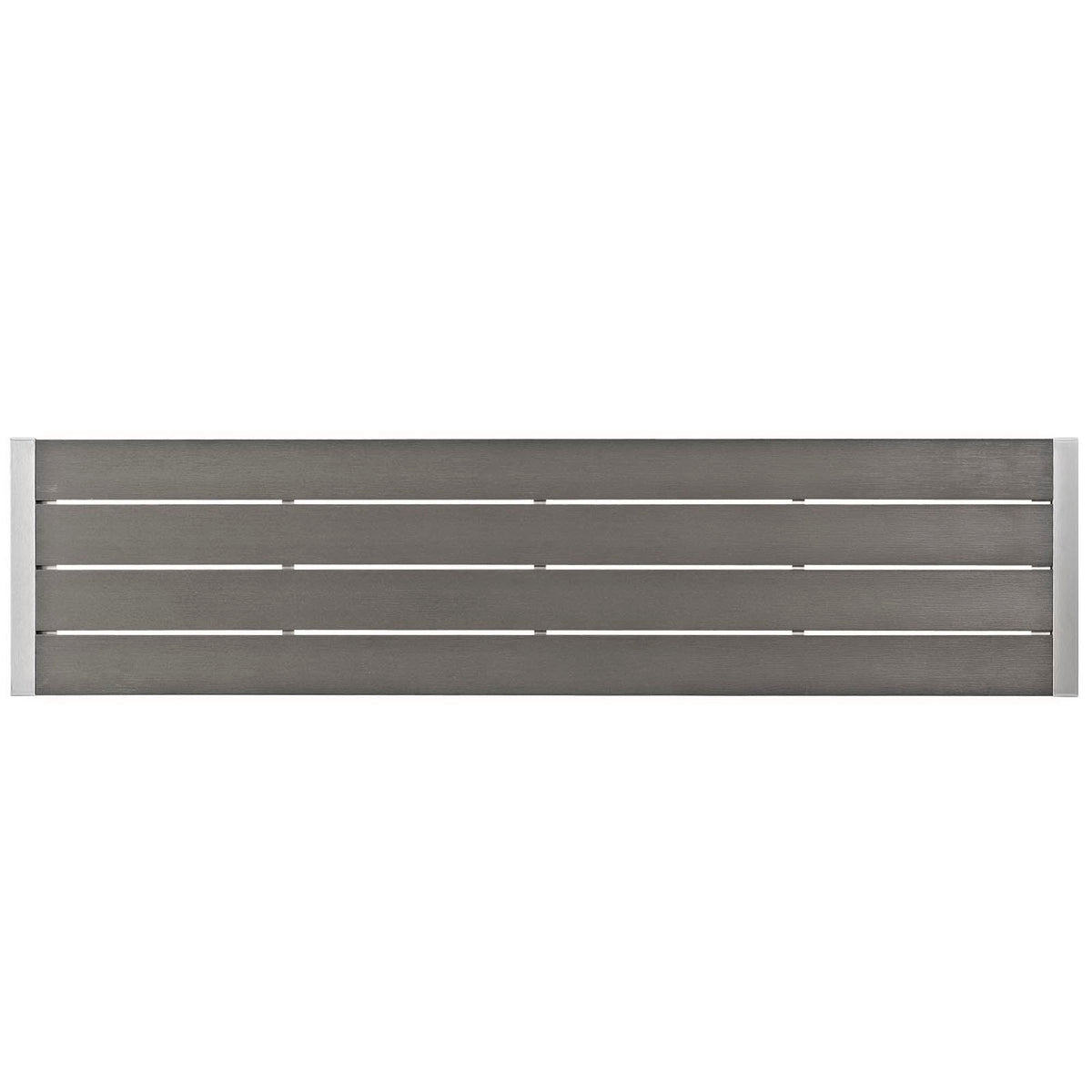 Shore 3 Piece Outdoor Patio Aluminum Dining Set, Silver Gray