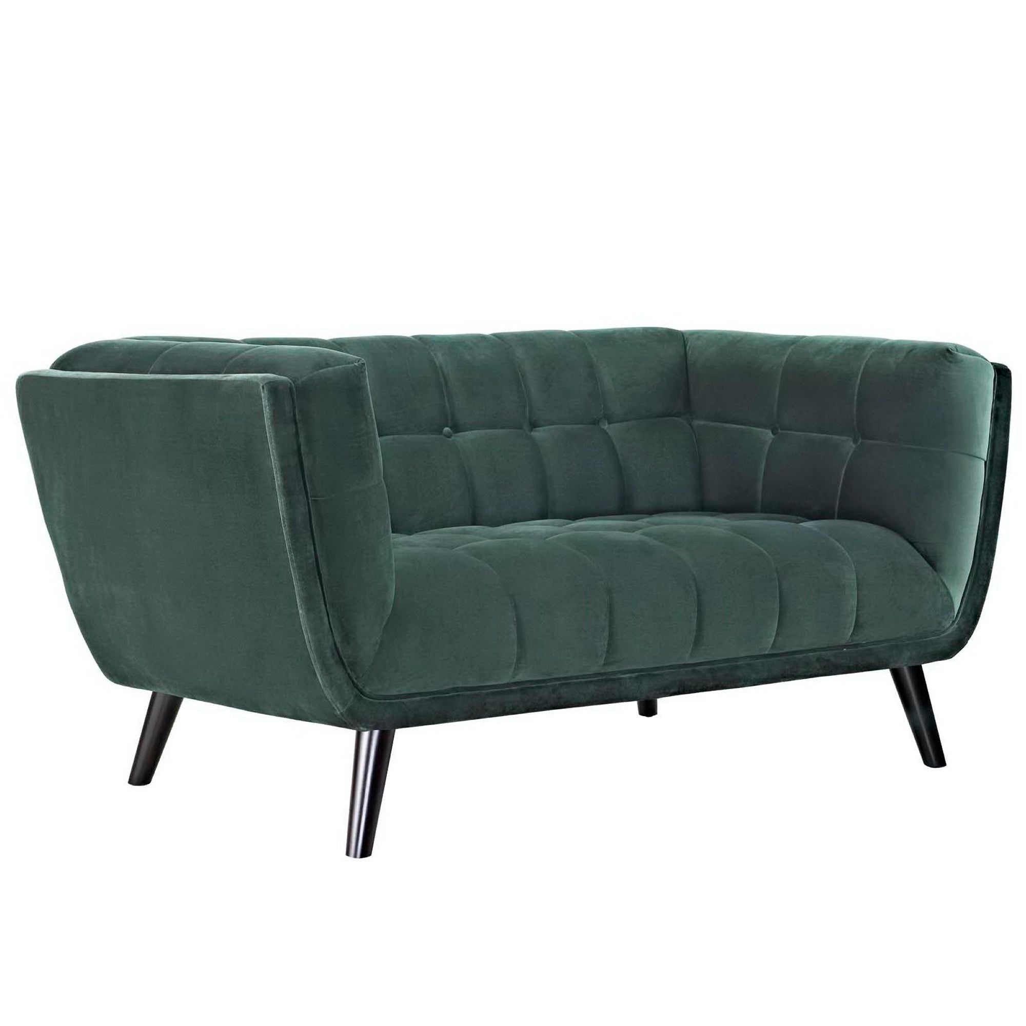 Bestow Performance Velvet Loveseat, Green