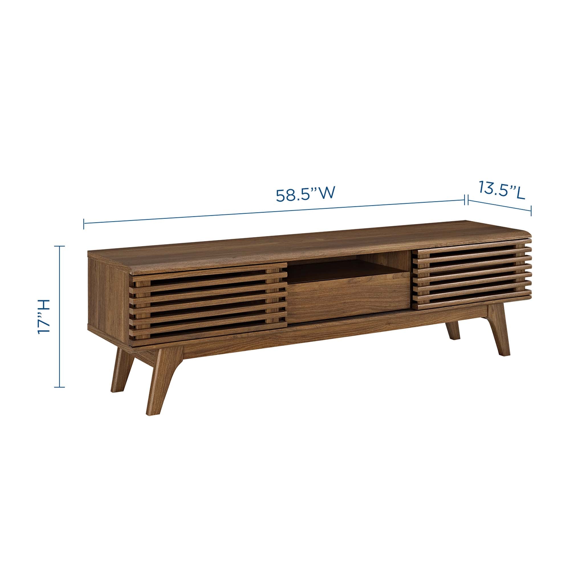 Render 59" TV Stand, Walnut