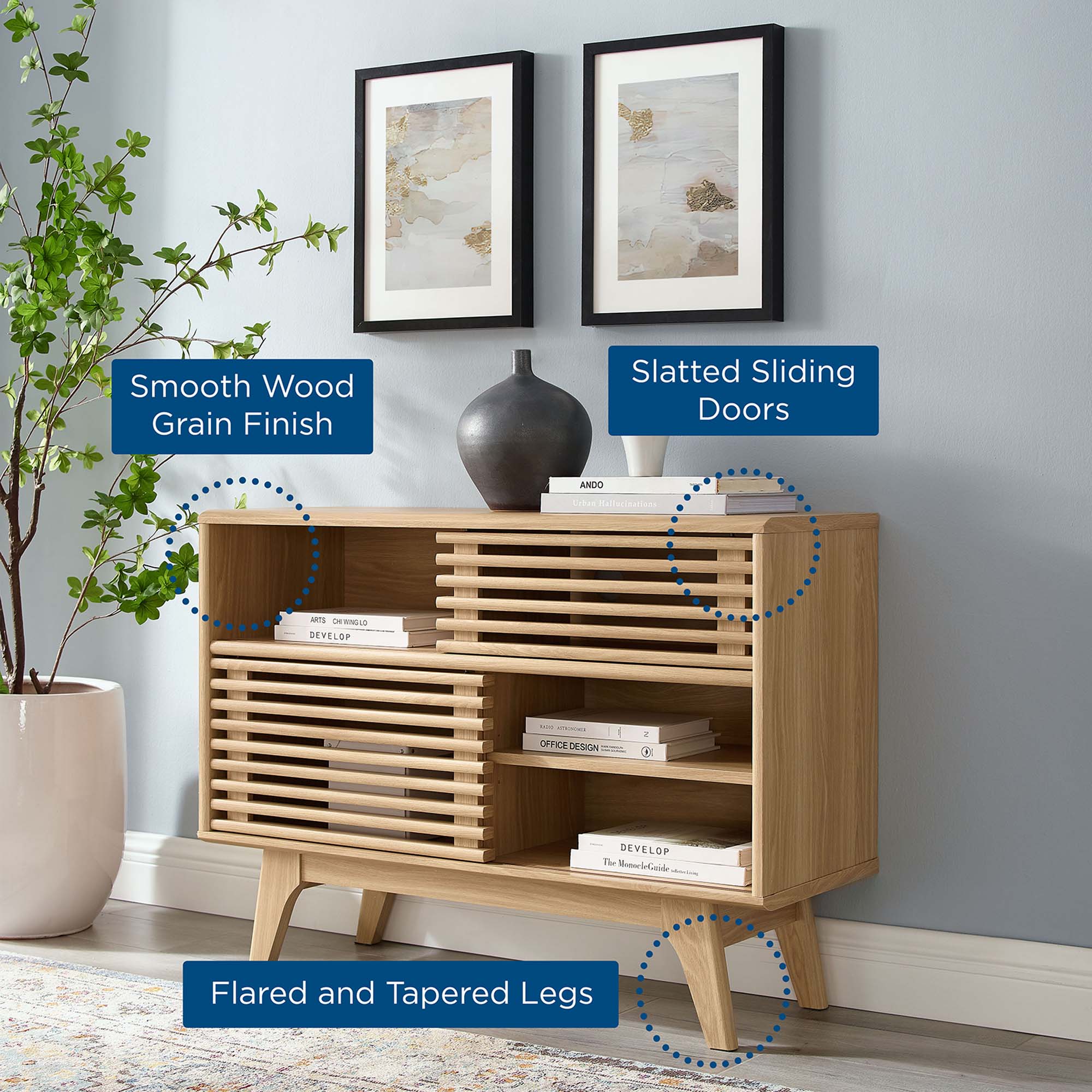 Render Display Stand, Oak
