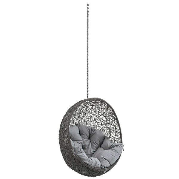 Hide Outdoor Patio Swing Chair Without Stand, Gray Gray