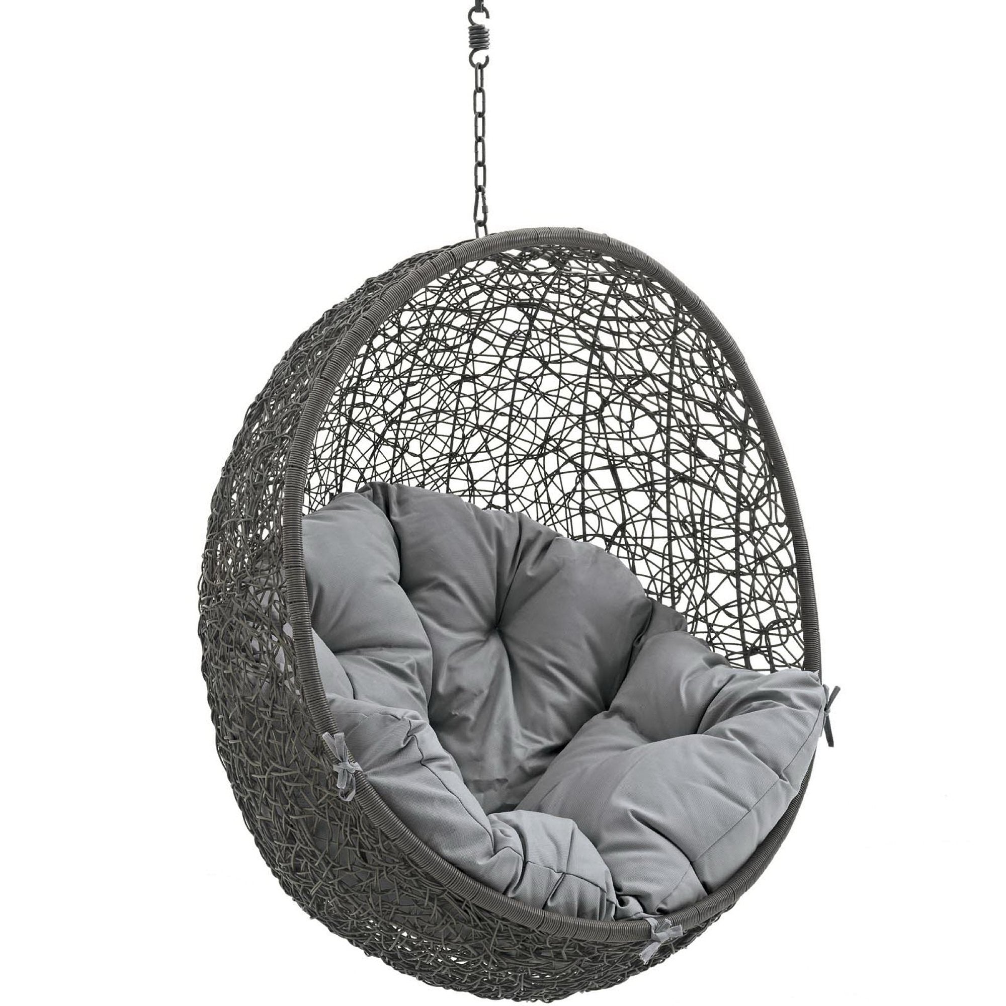 Hide Outdoor Patio Swing Chair Without Stand, Gray Gray