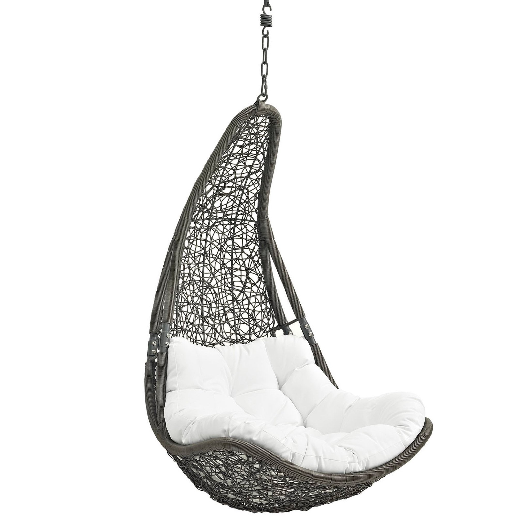 Abate Outdoor Patio Swing Chair Without Stand, Gray White