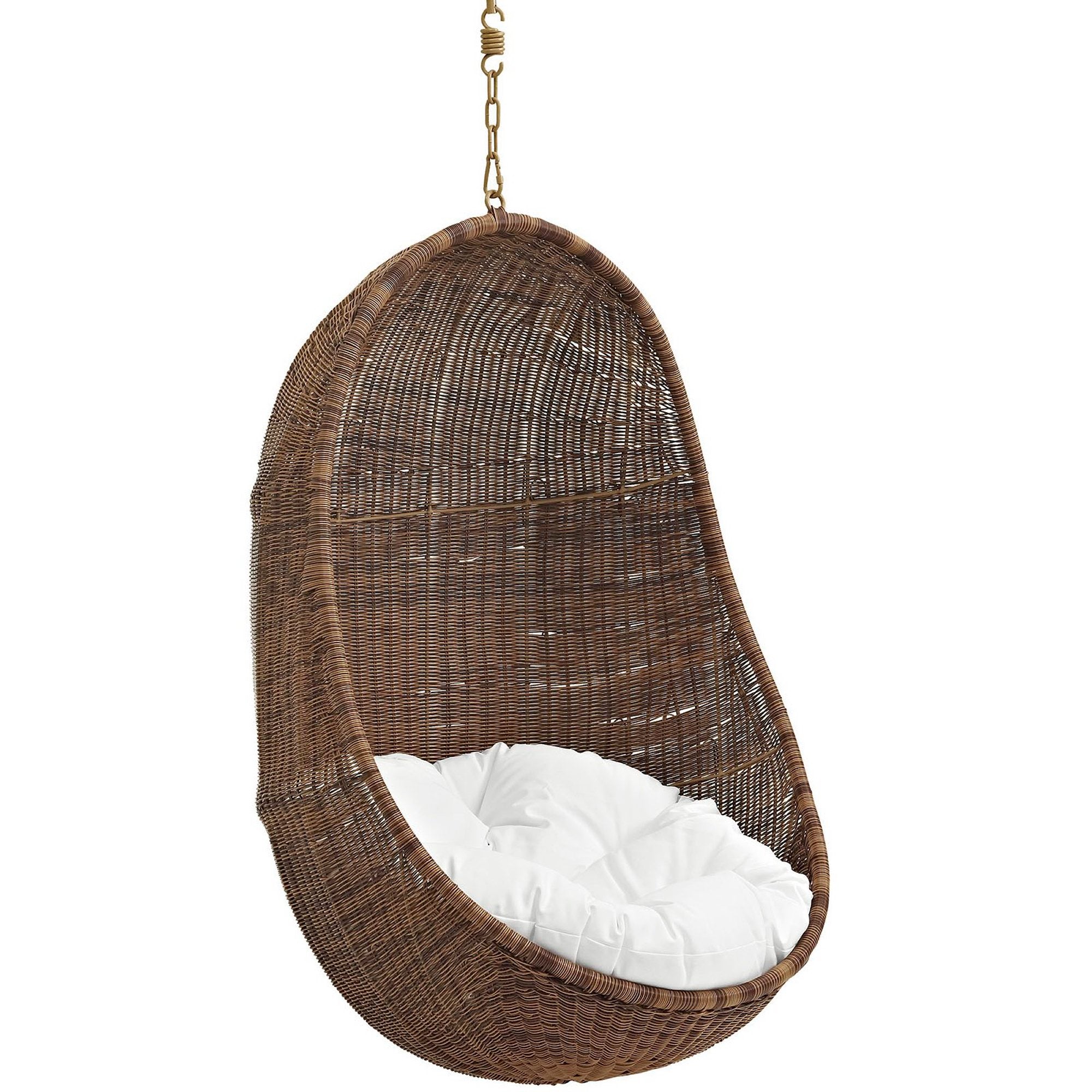 Bean Outdoor Patio Swing Chair Without Stand, Coffee White