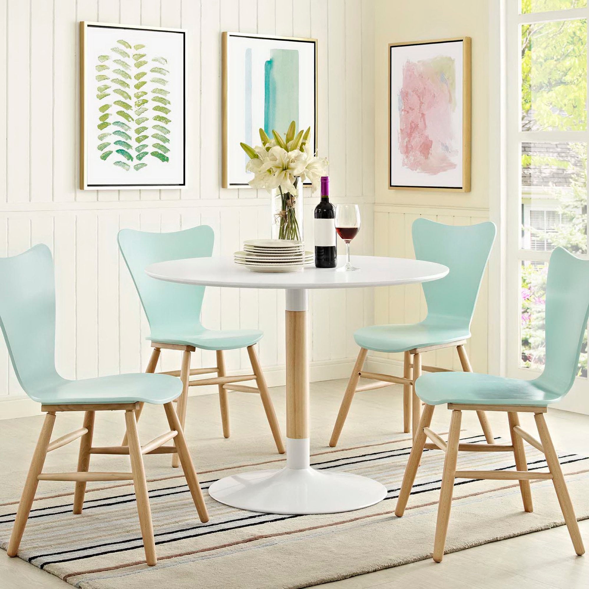 Whirl Round Dining Table, White