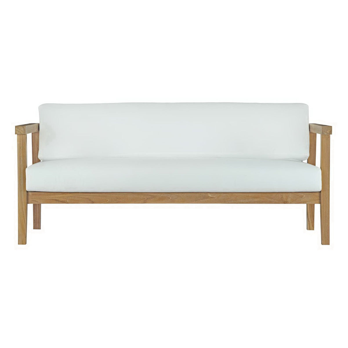Bayport 4 Piece Outdoor Patio Teak Set, Natural White - Model EEI-3107