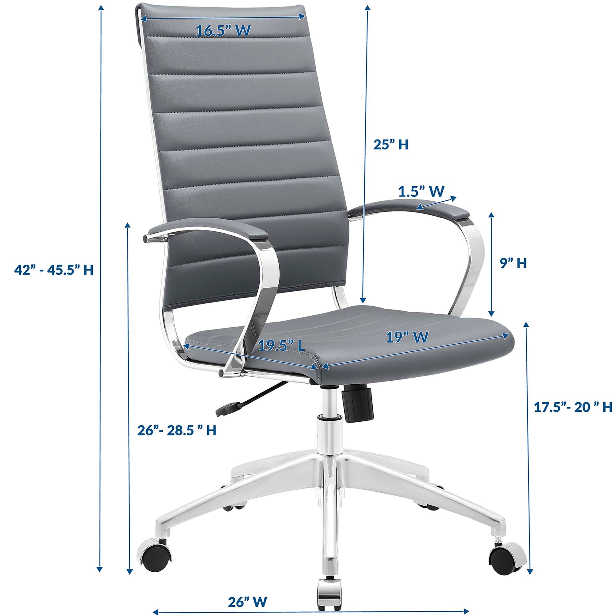 Jive Highback Office Chair, Gray