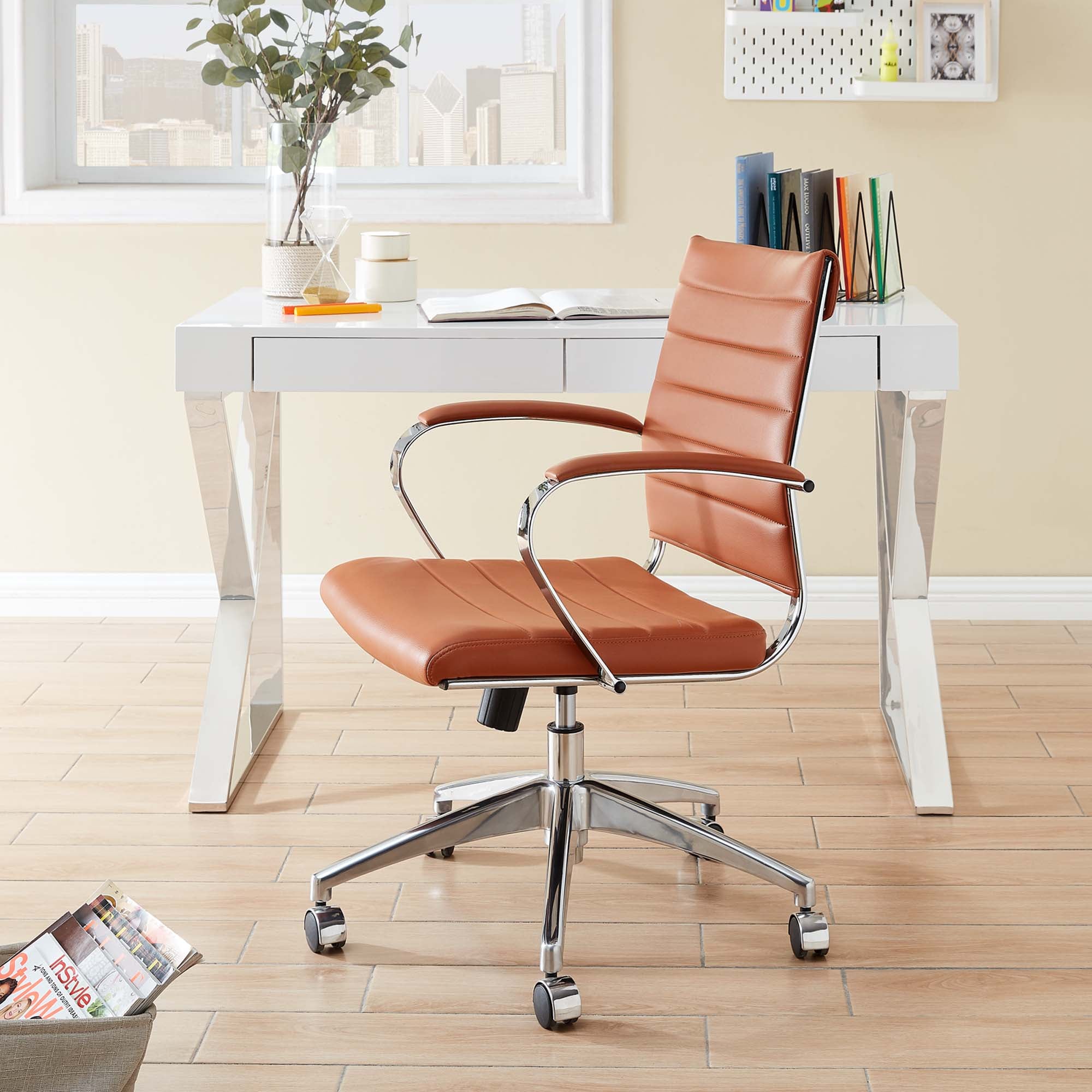 Jive Mid Back Office Chair, Terracotta