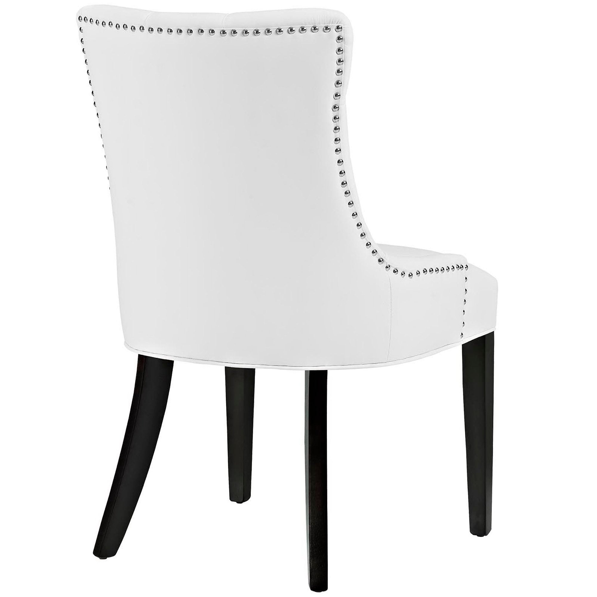 Regent Vinyl Dining Side Chair Set of 2, White
