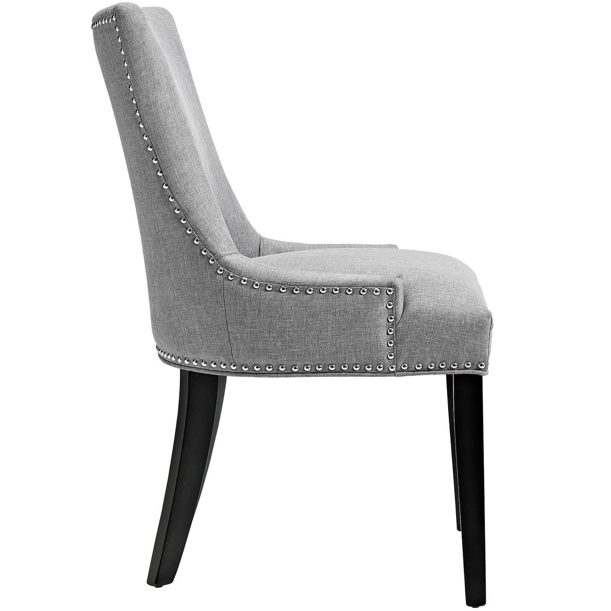 Marquis Fabric Dining Side Chair Set of 2, Light Gray