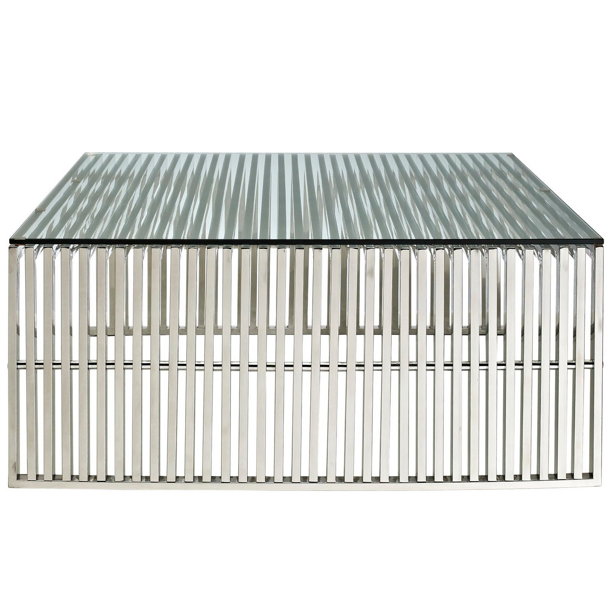 Gridiron Coffee Table, Silver
