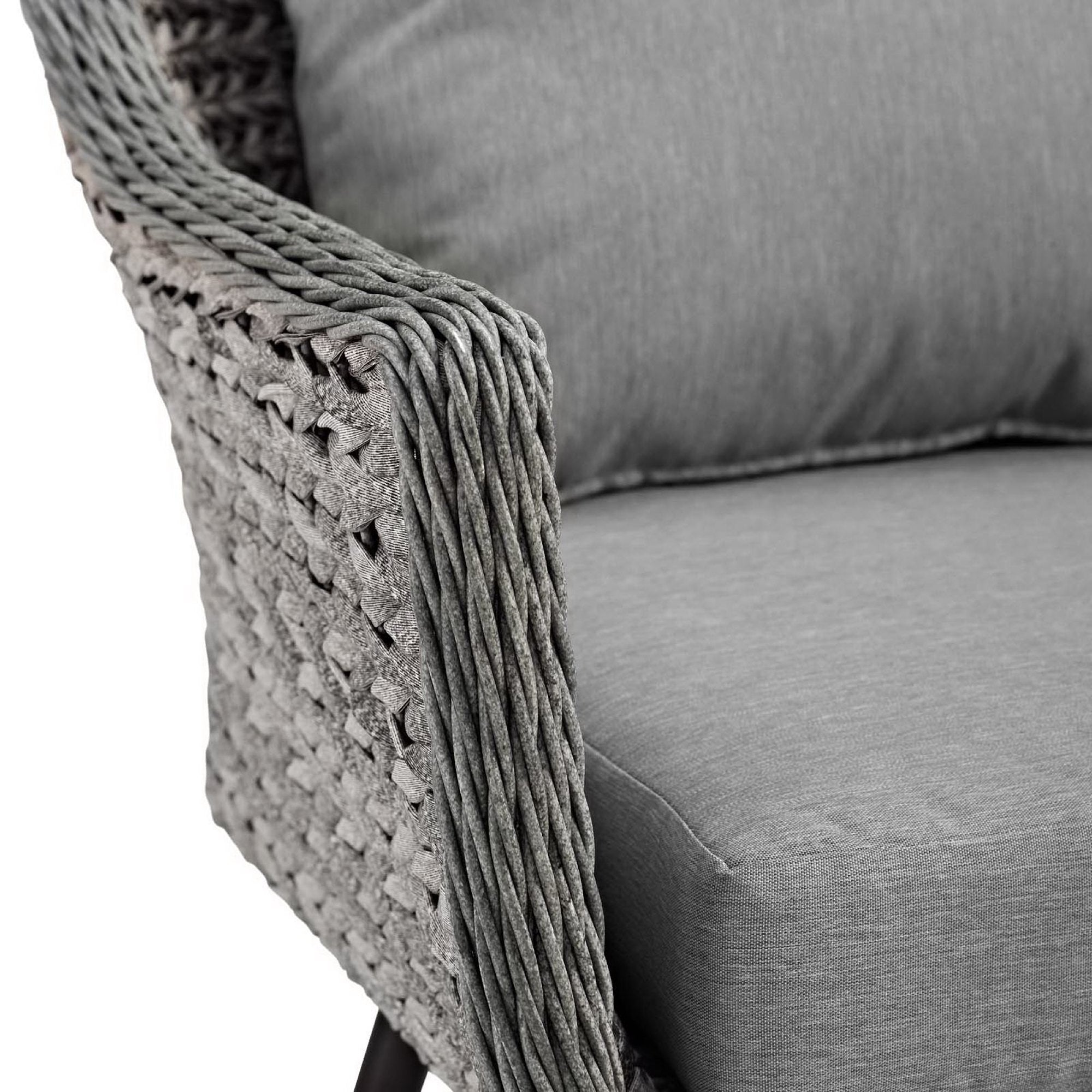 Endeavor Outdoor Patio Wicker Rattan Armchair, Gray Gray