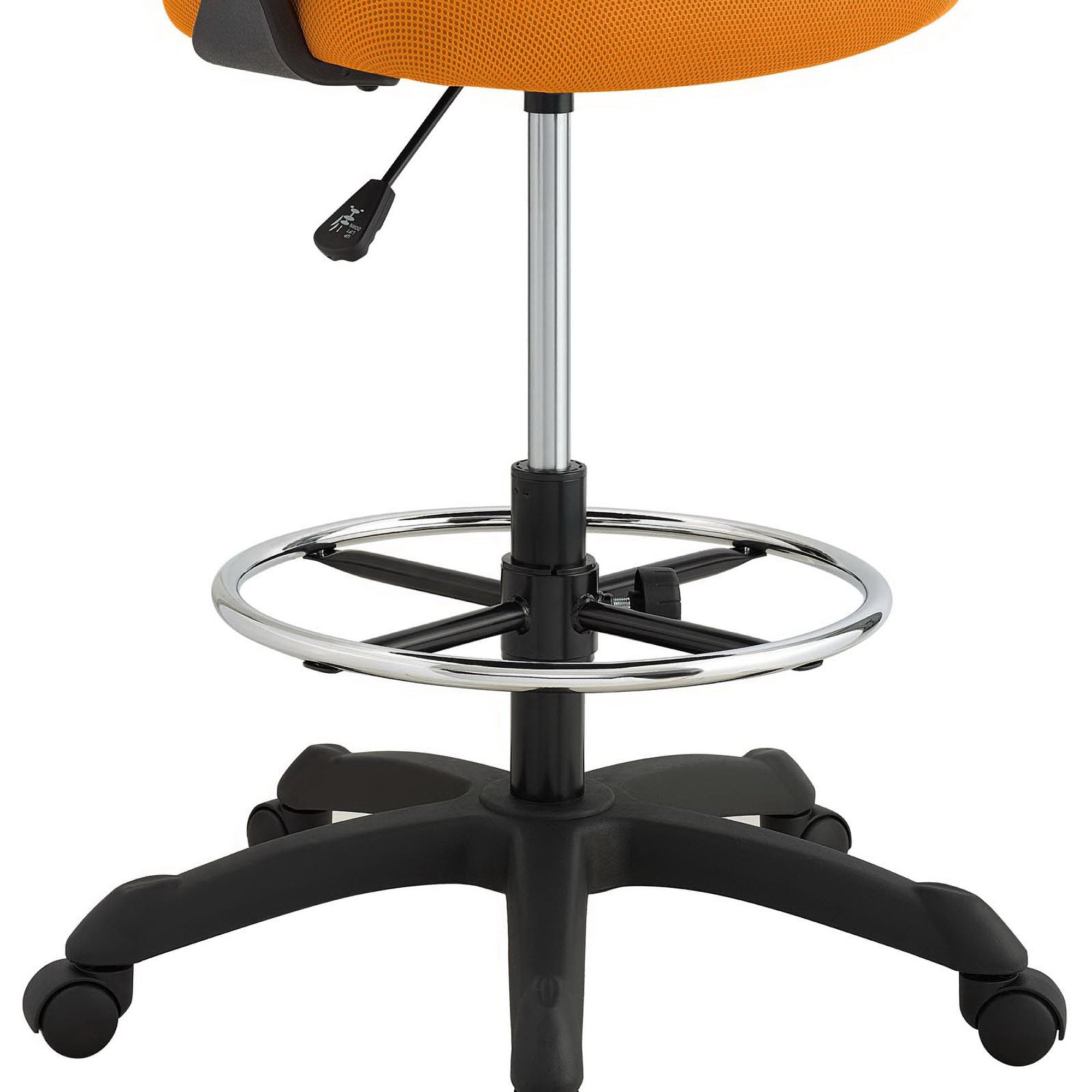 Thrive Mesh Drafting Chair, Orange