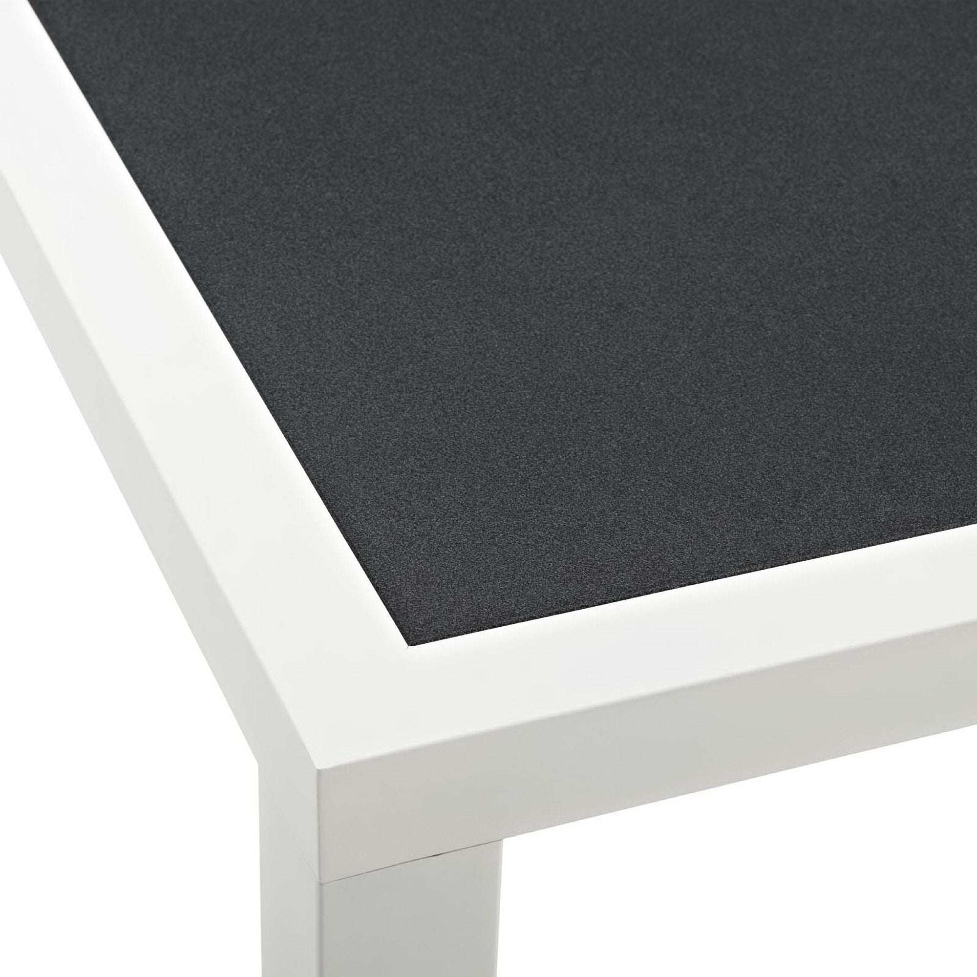 Stance 90.5" Outdoor Patio Aluminum Dining Table, White Gray