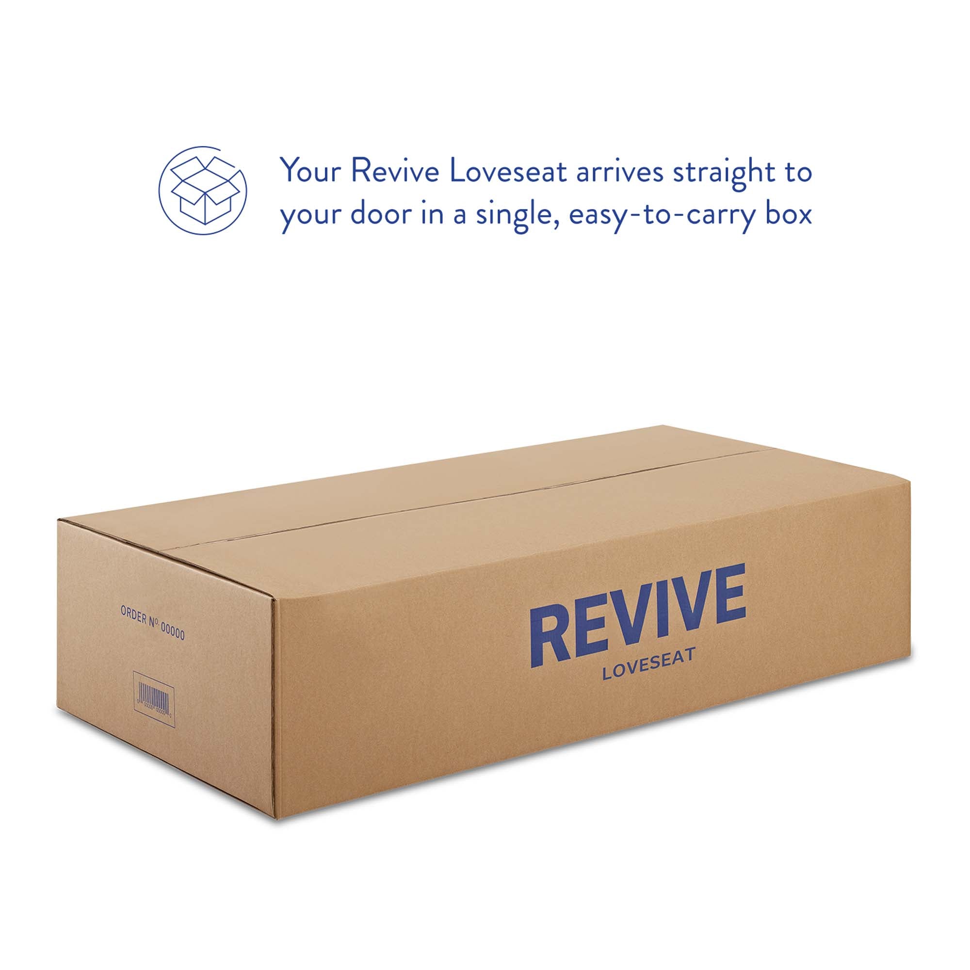 Revive Upholstered Fabric Loveseat, Beige