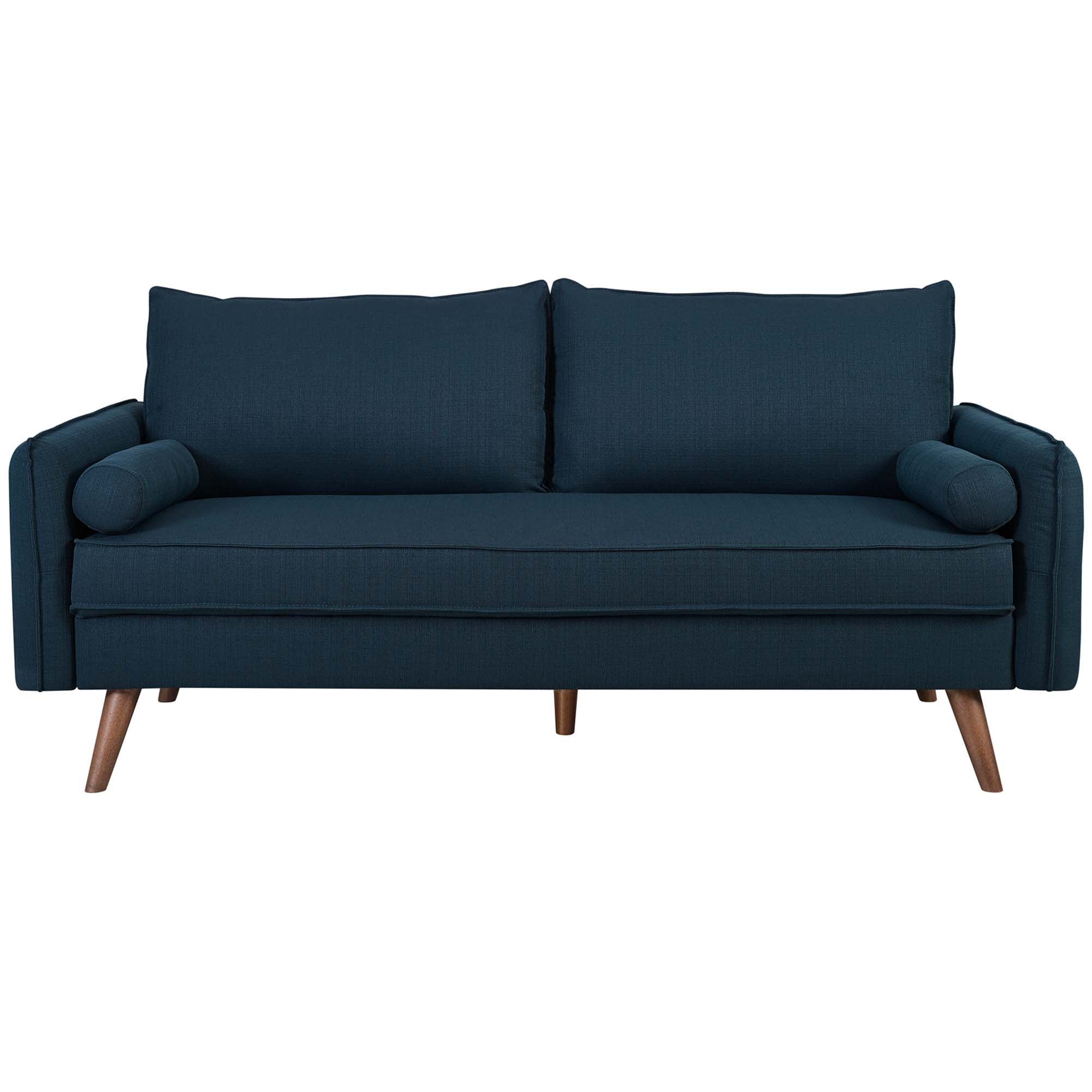 Revive Upholstered Fabric Sofa, Azure