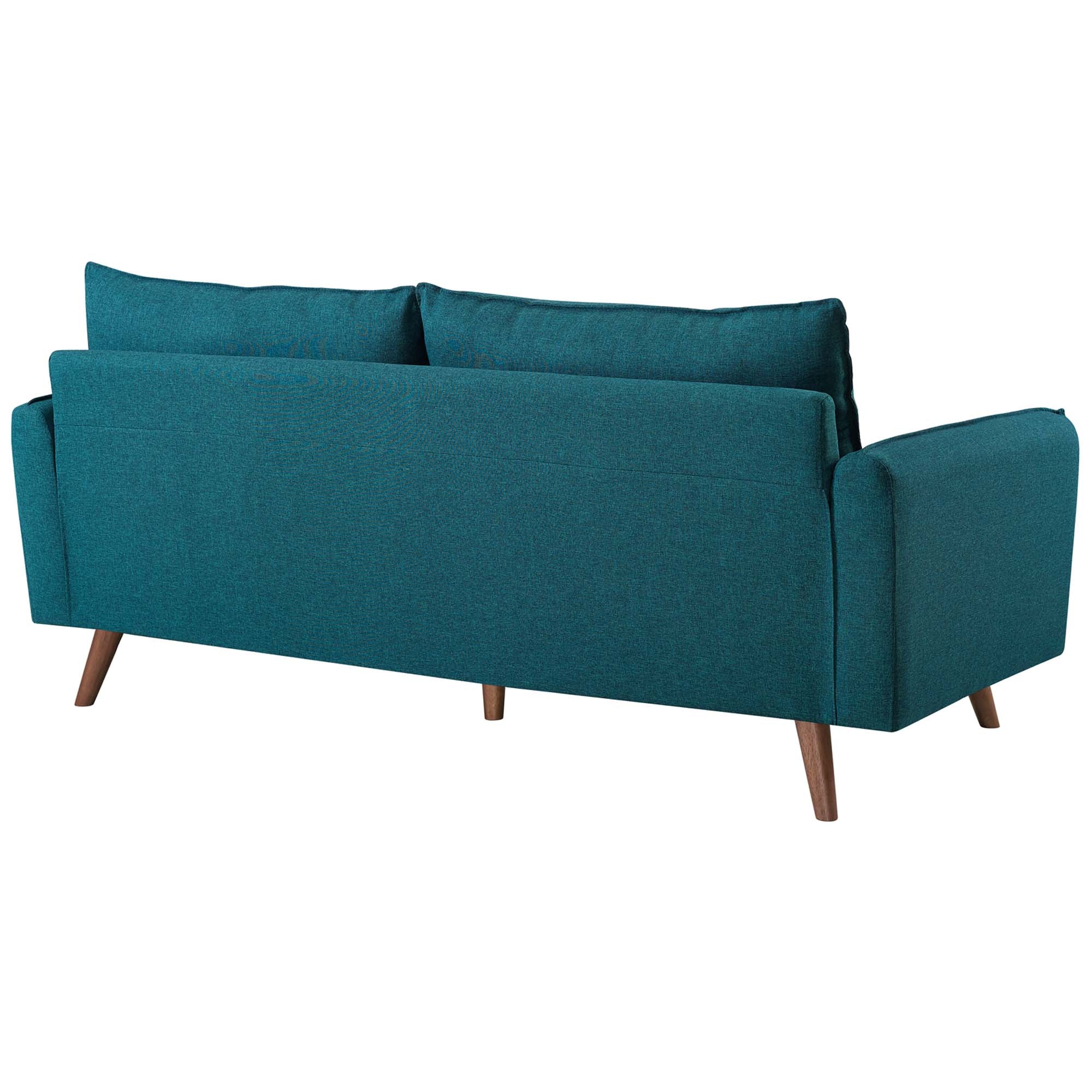 Revive Upholstered Fabric Sofa, Teal