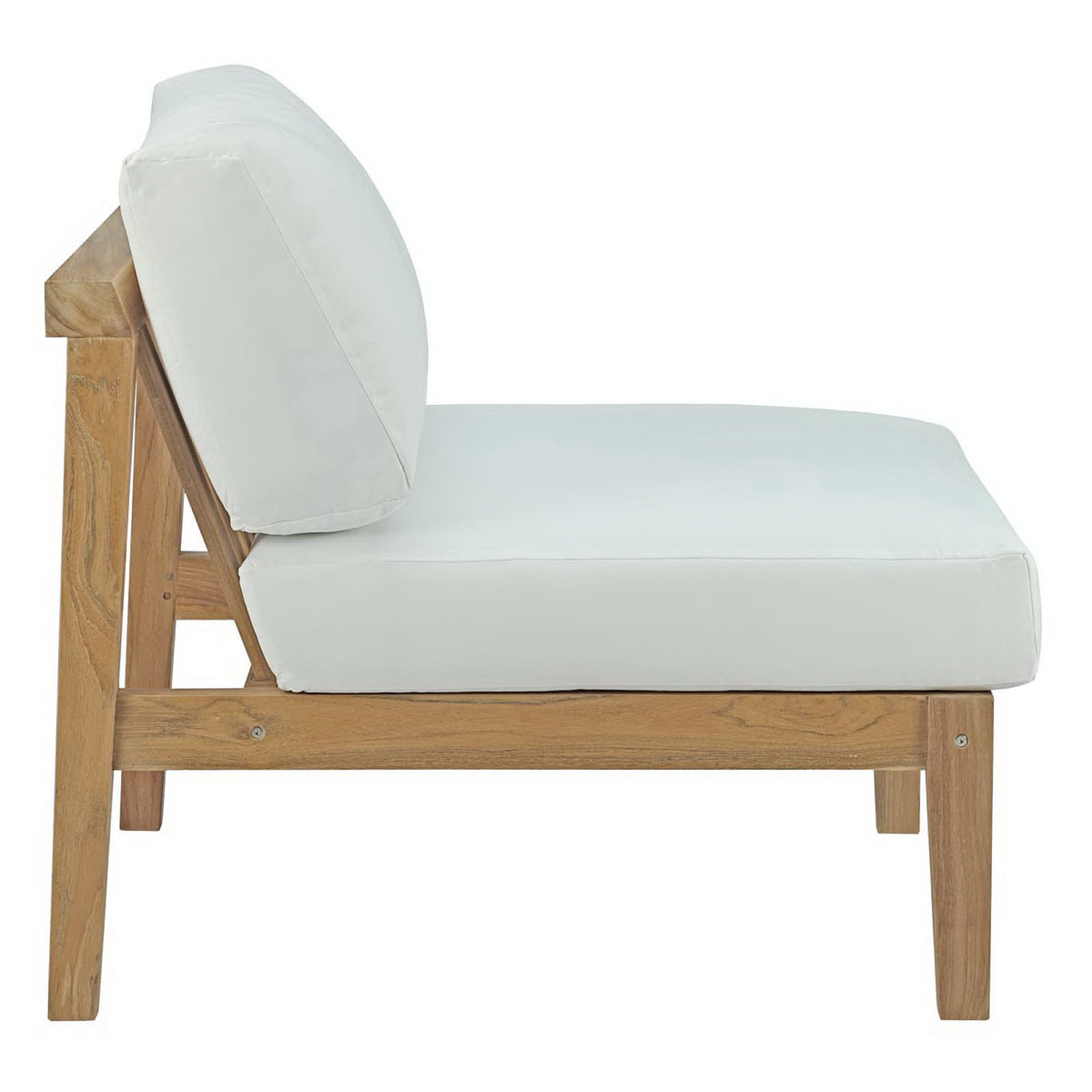 Bayport 4 Piece Outdoor Patio Teak Set, Natural White - Model EEI-3107