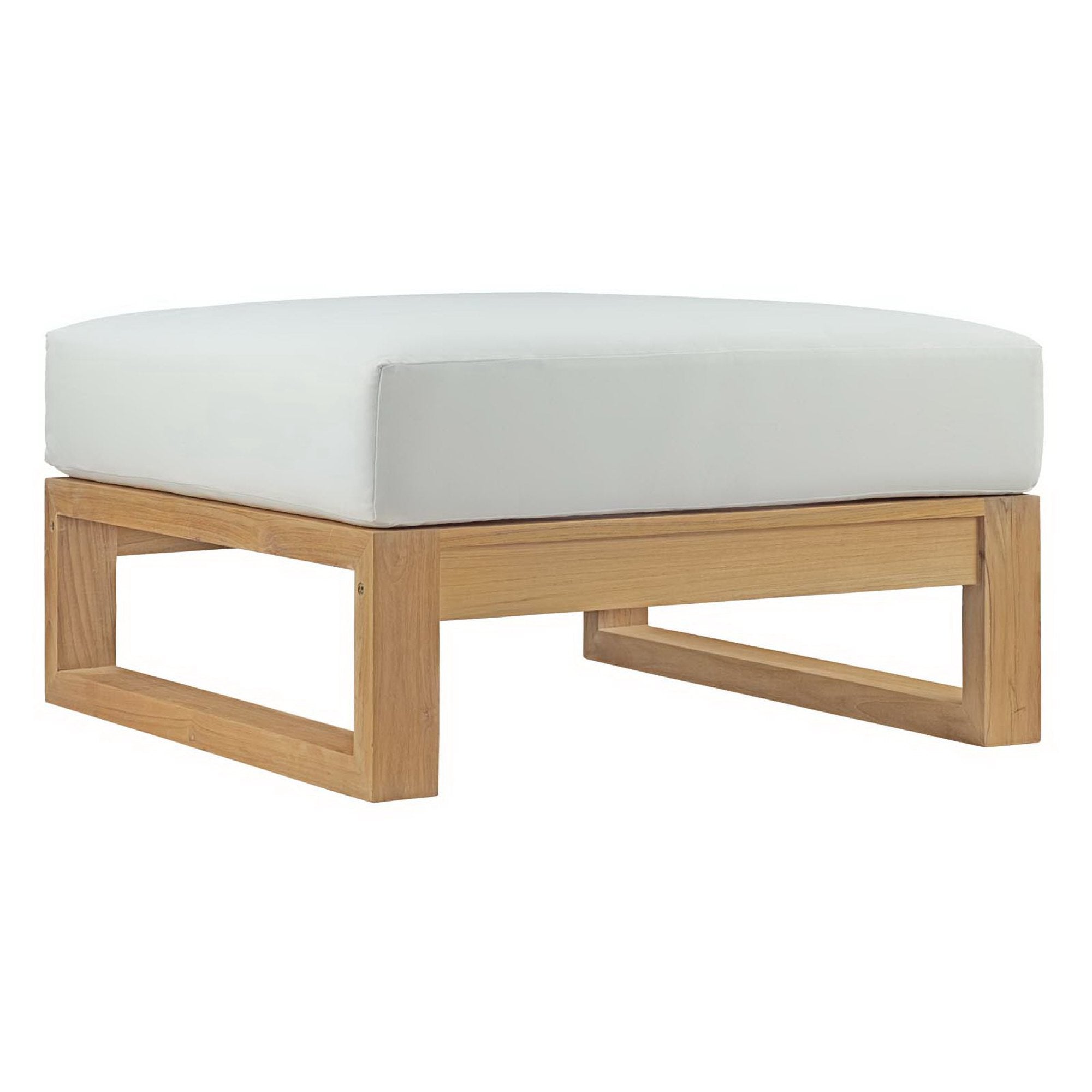 Upland 8 Piece Outdoor Patio Teak Set, Natural White