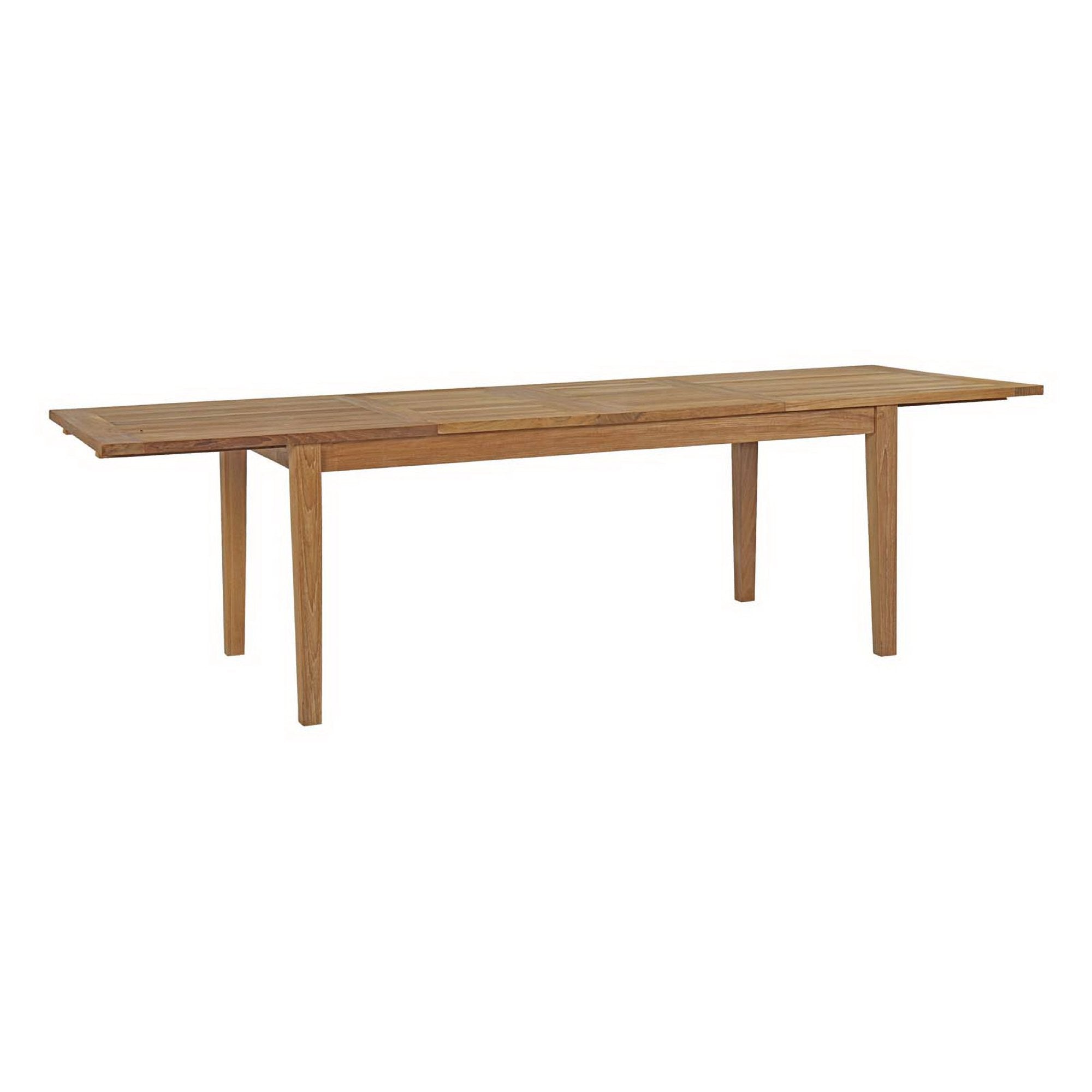 Marina 7 Piece Outdoor Patio Teak Dining Set, Natural White